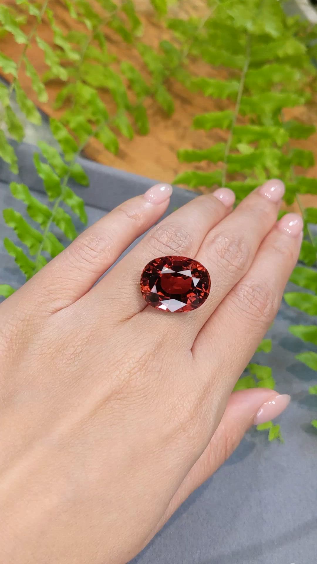 25.49 Ct. Pinkish Red Rubellite Tourmaline from Brazil Size Video