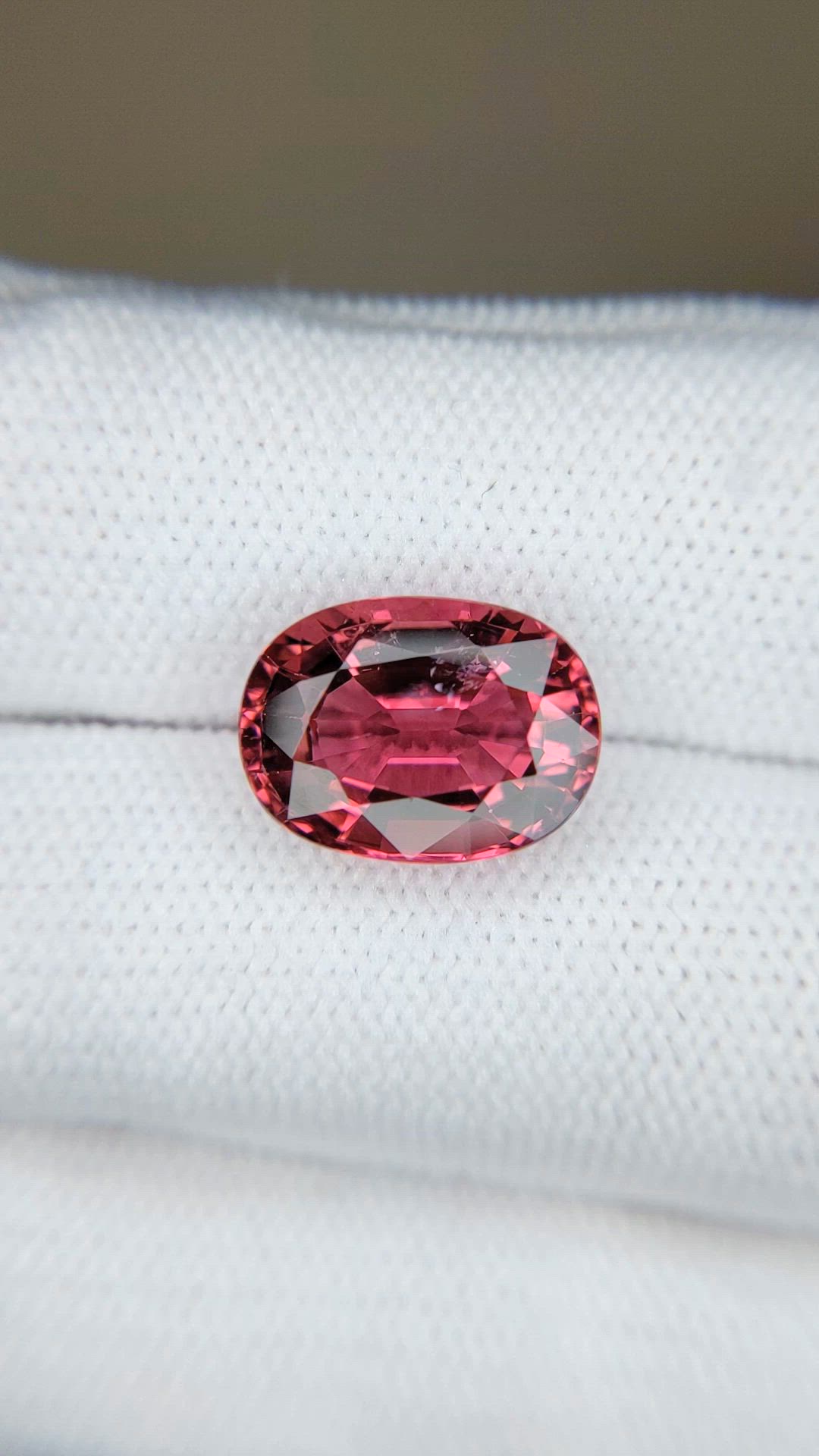 5.37 Ct. Reddish Pink Rubellite Tourmaline from Brazil Size Video