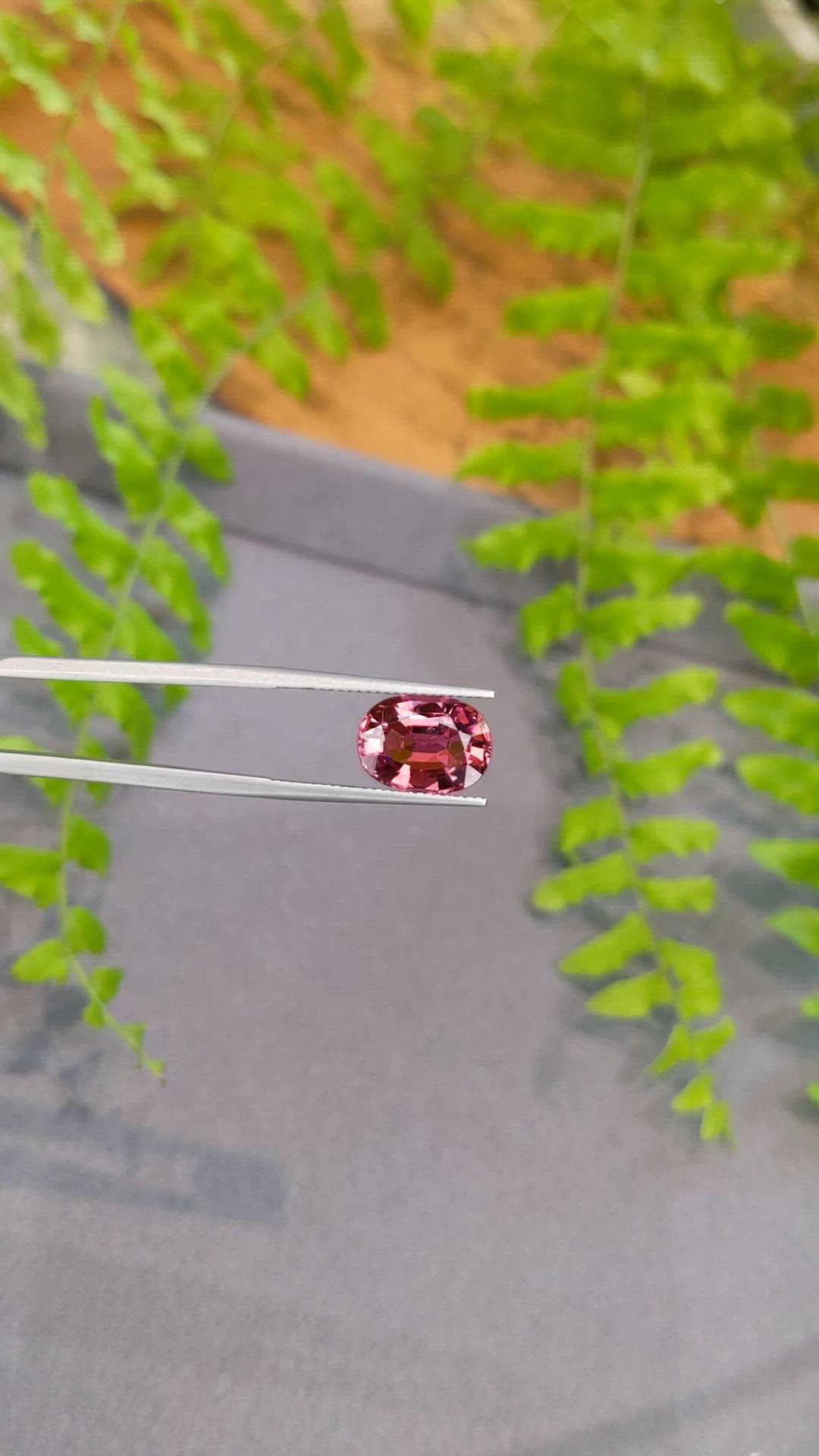 5.37 Ct. Reddish Pink Rubellite Tourmaline from Brazil Size Video