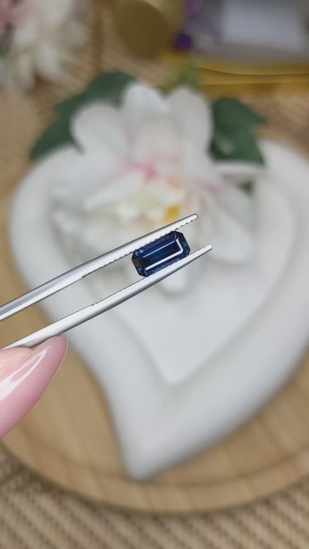 1.46 Ct. Blue Spinel from Ceylon (Sri Lanka) Size Video