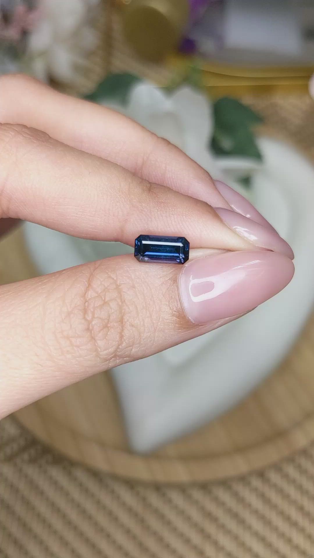 1.46 Ct. Blue Spinel from Ceylon (Sri Lanka) Size Video