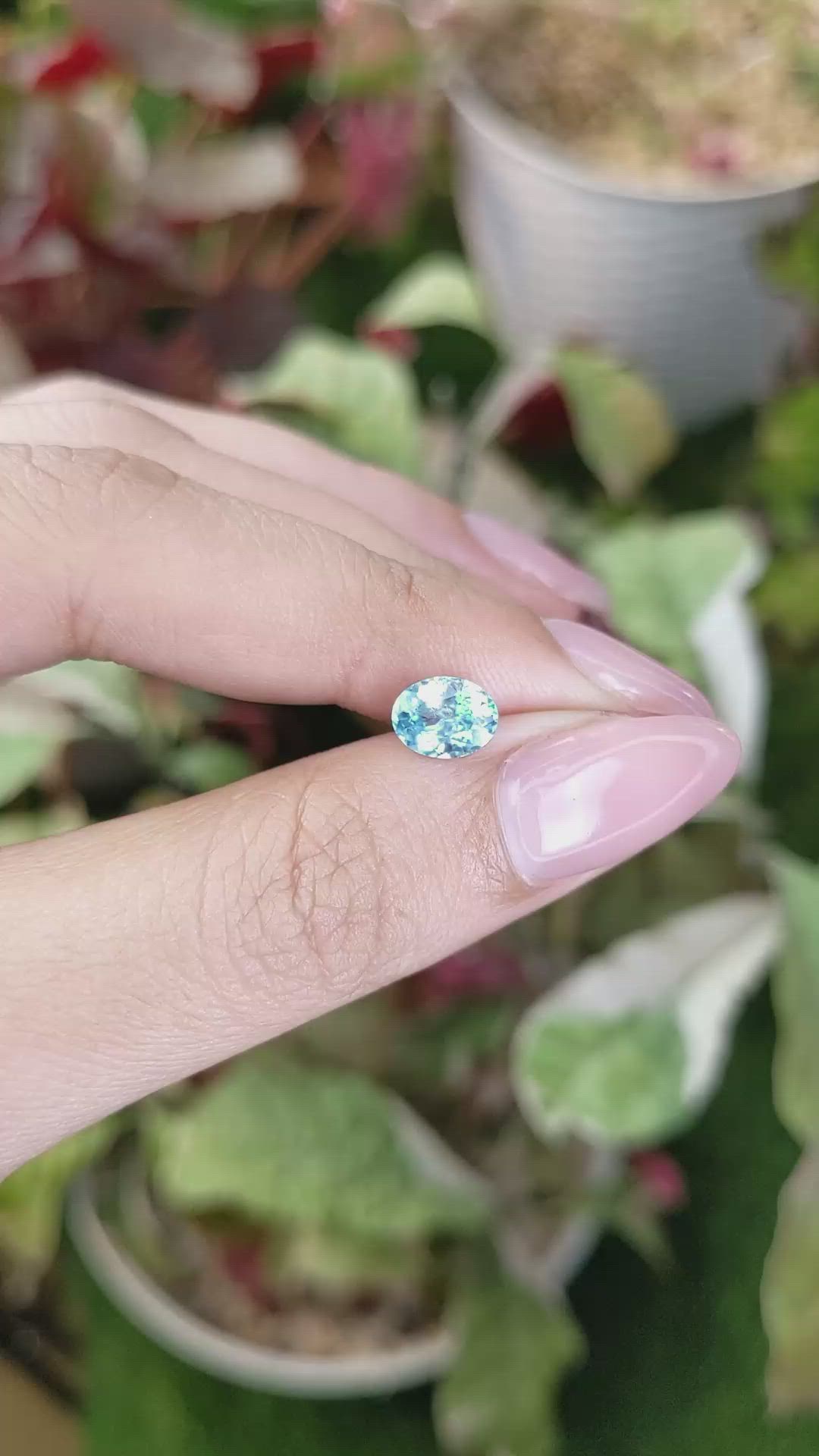 1.49 Ct. Greenish Blue Zircon from Ceylon (Sri Lanka) Size Video