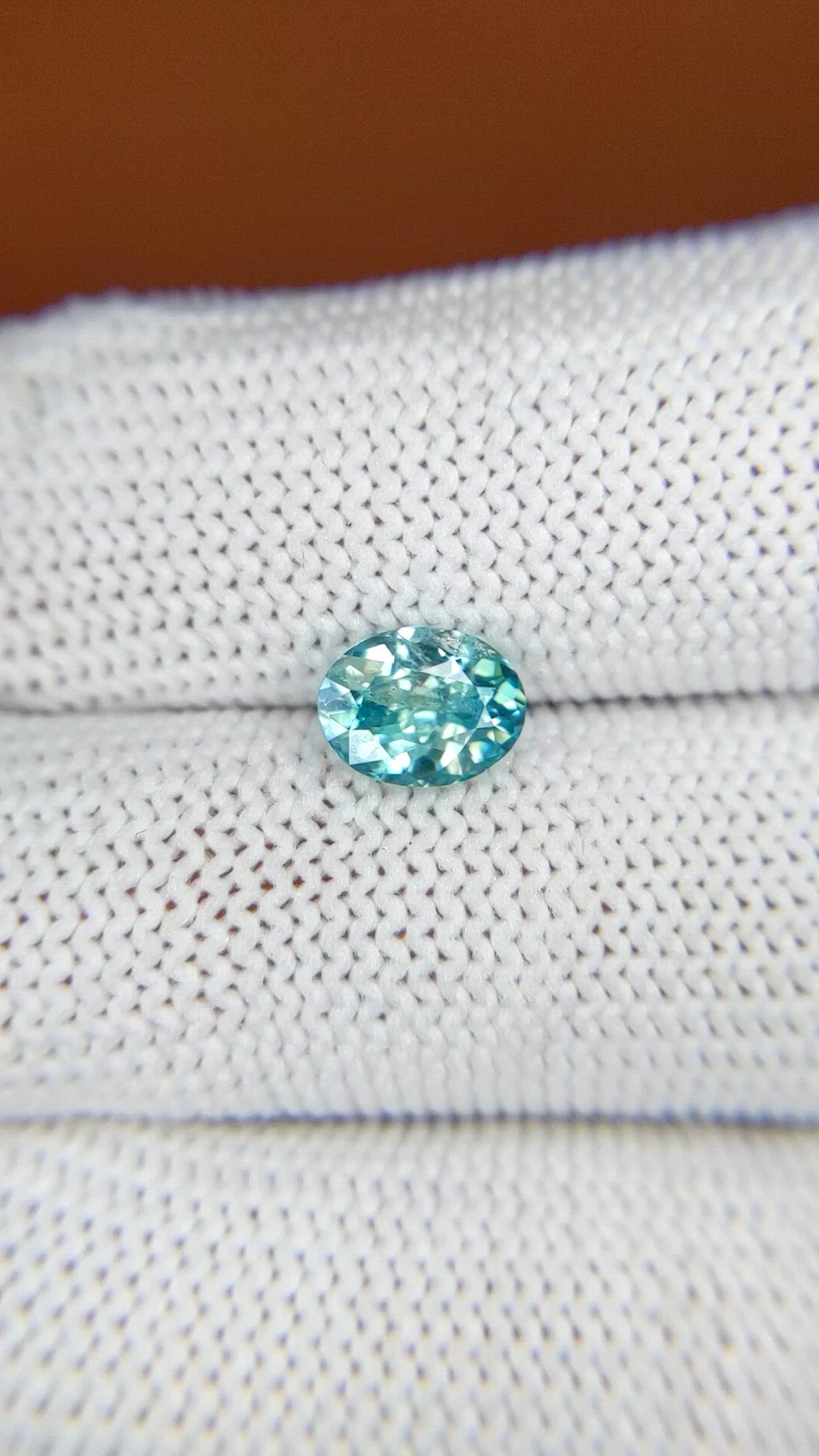 1.49 Ct. Greenish Blue Zircon from Ceylon (Sri Lanka) Size Video