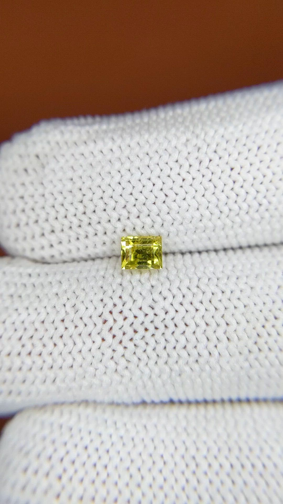 0.49 Ct. Greenish Yellow Chrysoberyl from Ceylon (Sri Lanka) Size Video