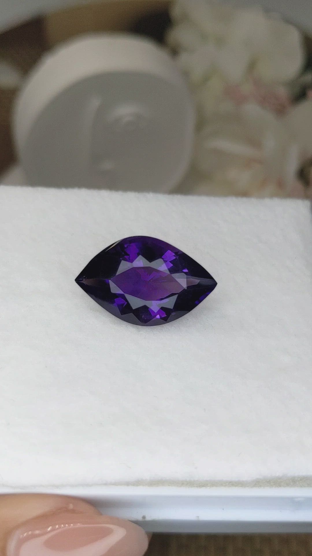 12.99 Ct. Purple Amethyst from Brazil Size Video