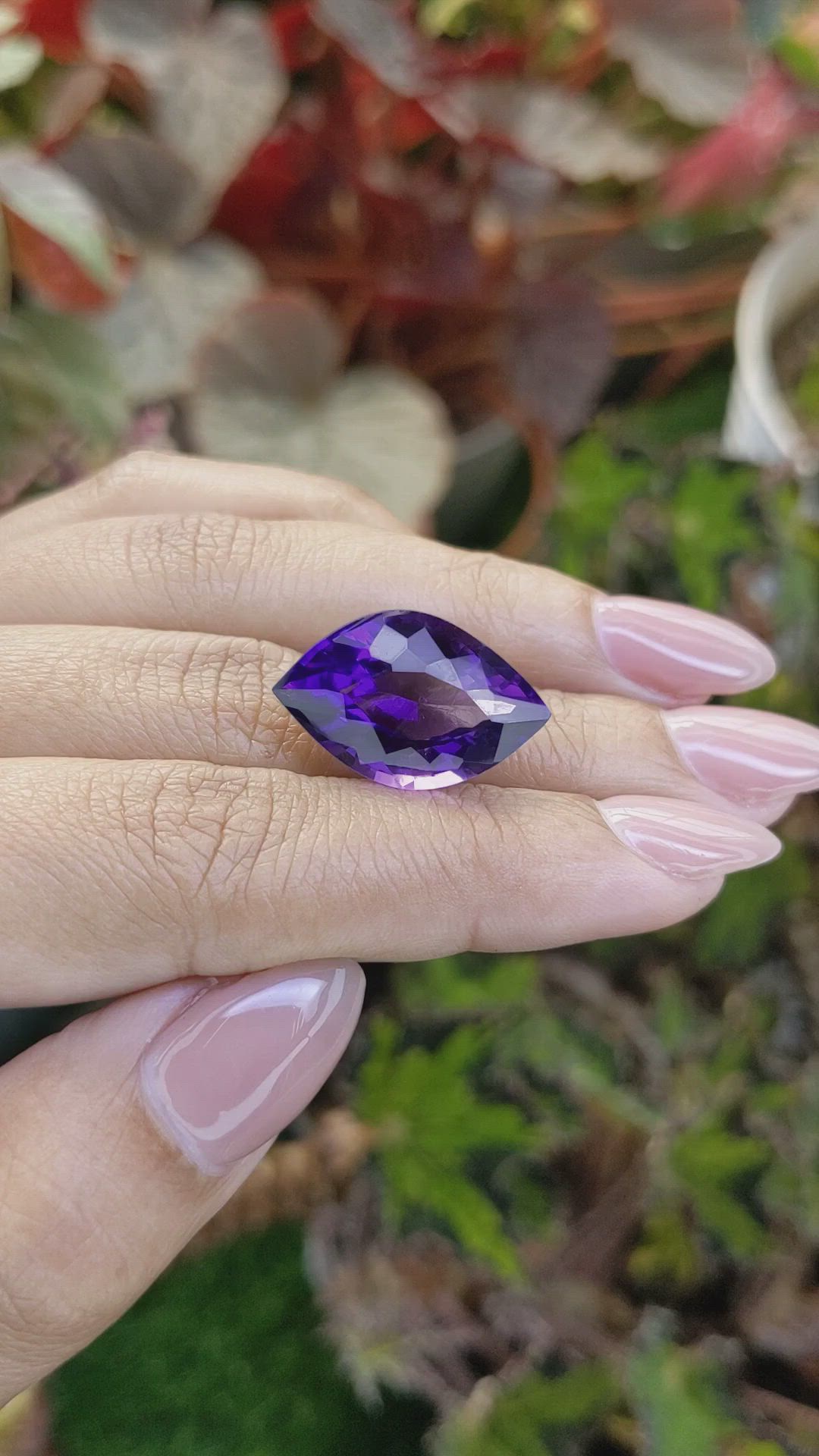 12.99 Ct. Purple Amethyst from Brazil Size Video