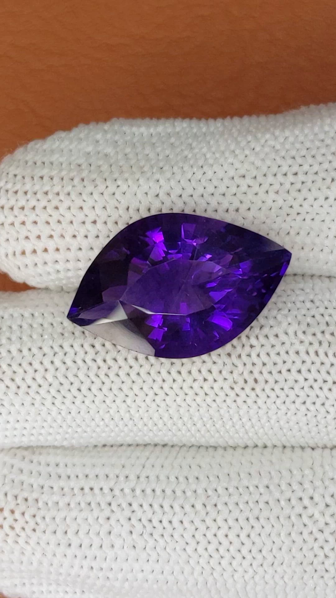 12.99 Ct. Purple Amethyst from Brazil Size Video