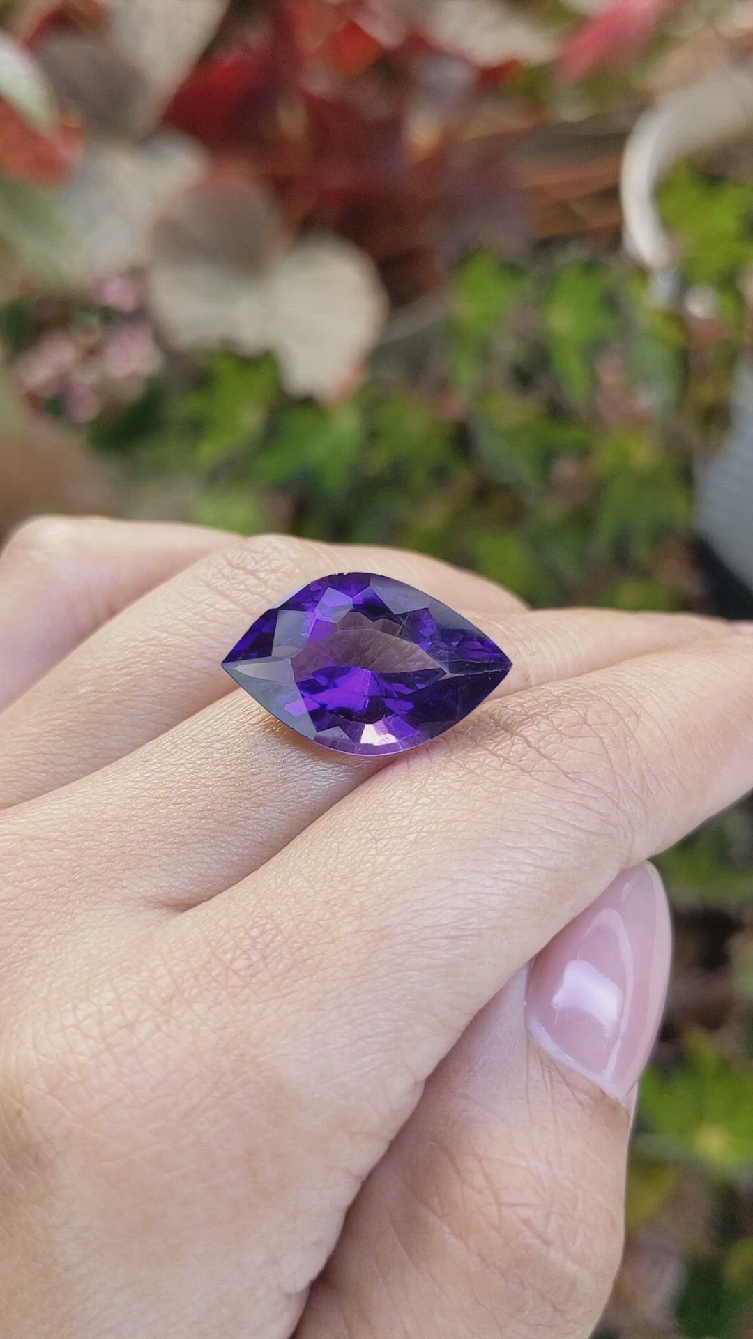 12.99 Ct. Purple Amethyst from Brazil Size Video