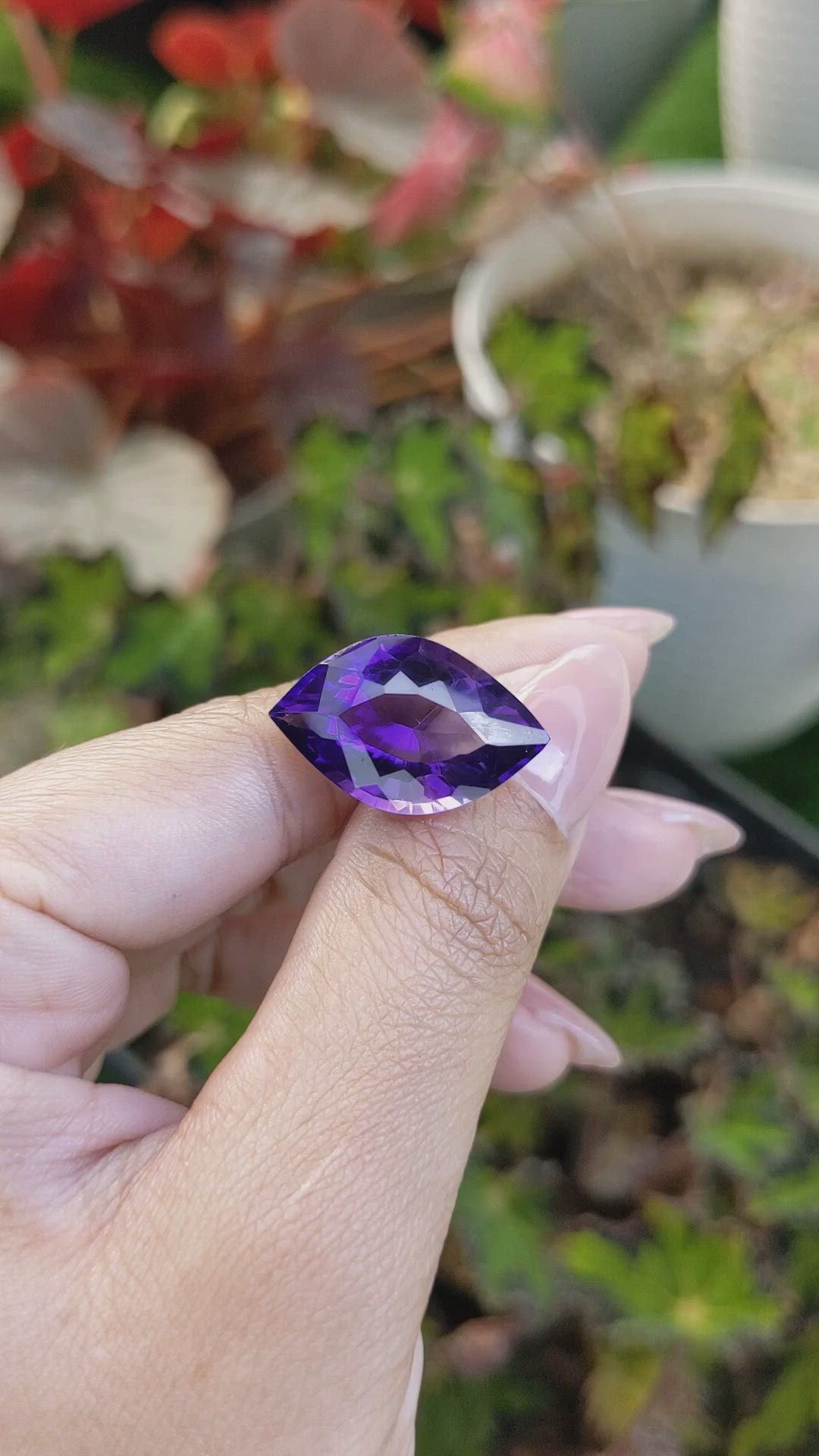 12.99 Ct. Purple Amethyst from Brazil Size Video