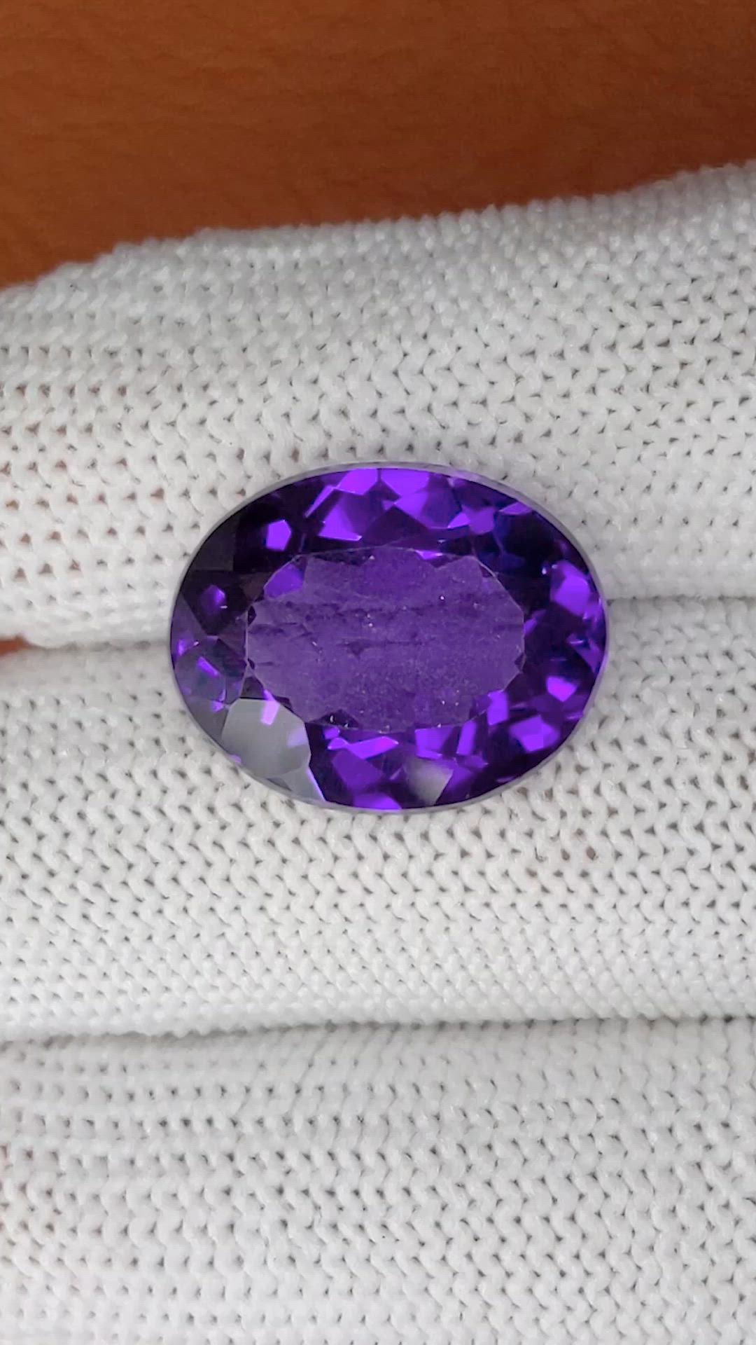 11.66 Ct. Purple Amethyst from Brazil Size Video