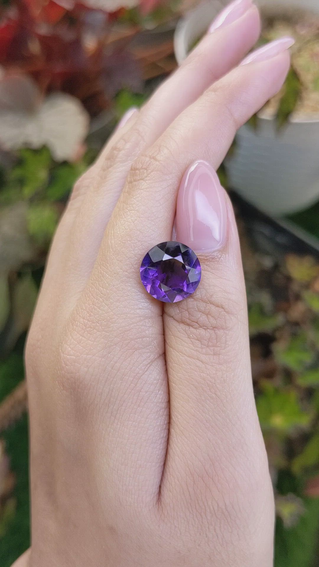 5.89 Ct. Purple Amethyst from Brazil Size Video