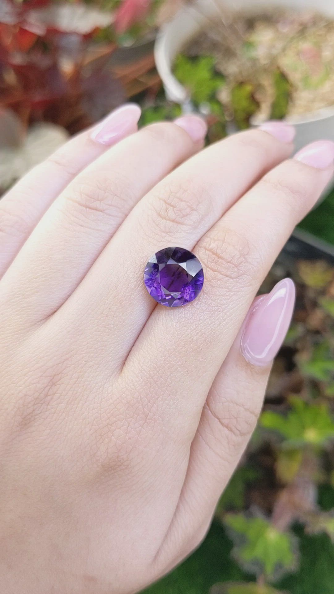 5.89 Ct. Purple Amethyst from Brazil Size Video