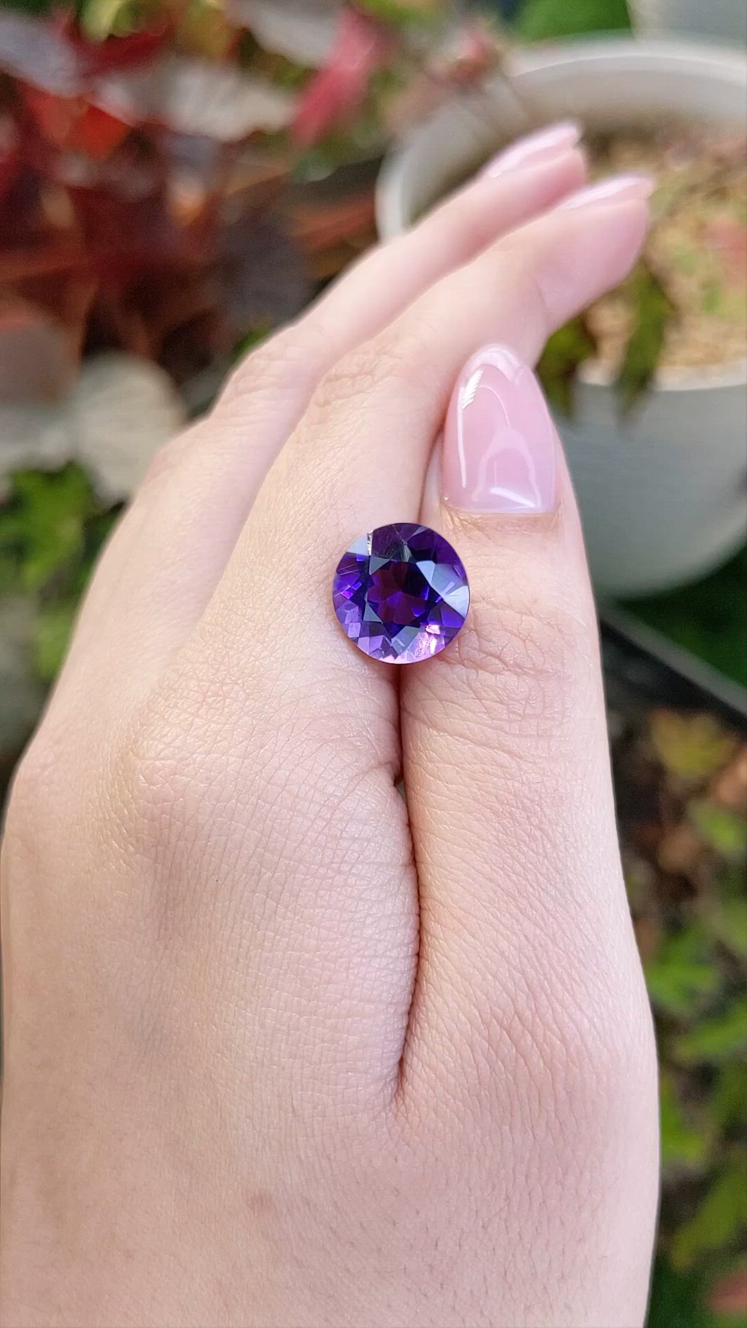 5.69 Ct. Purple Amethyst from Brazil Size Video