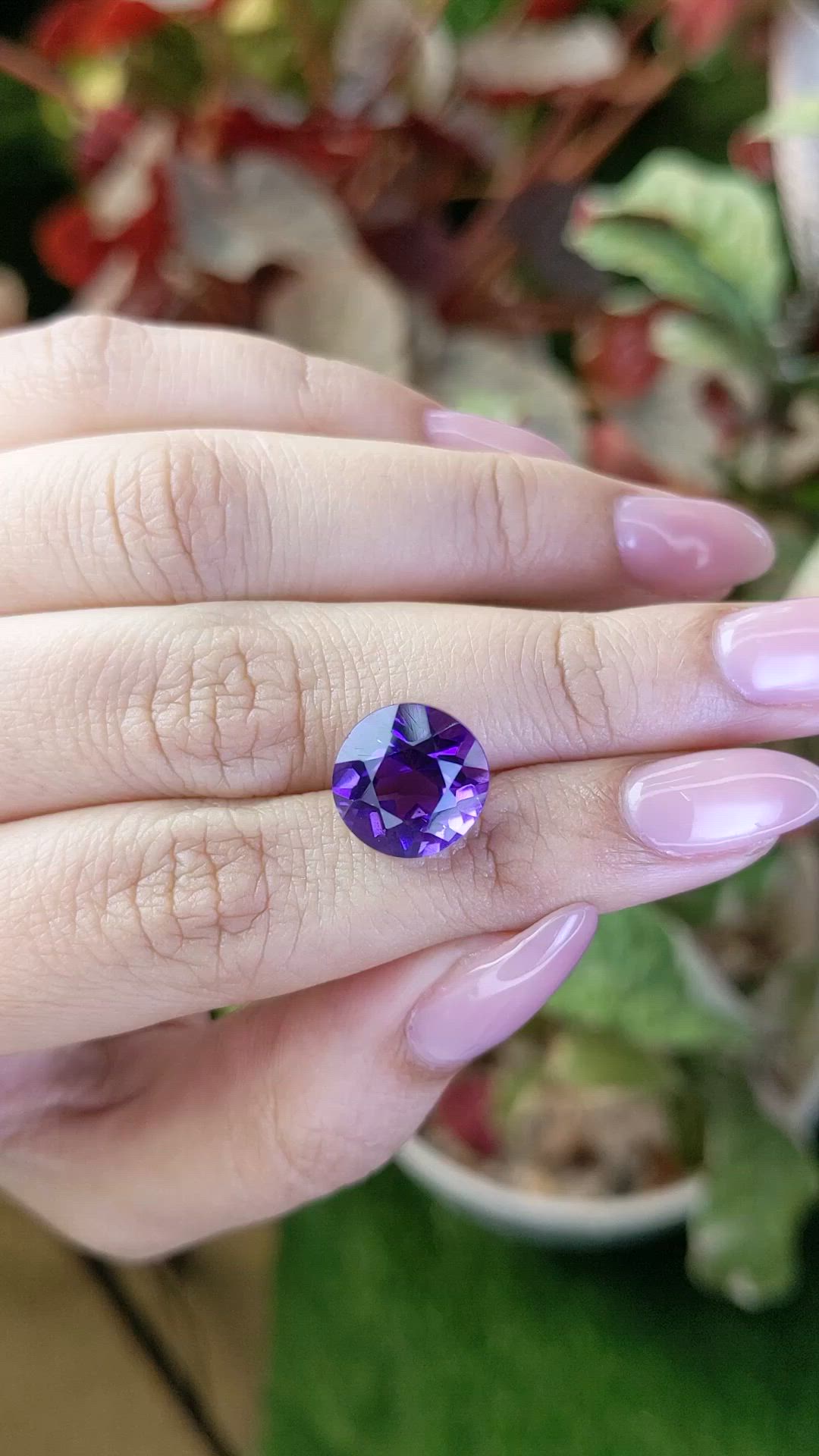 5.69 Ct. Purple Amethyst from Brazil Size Video