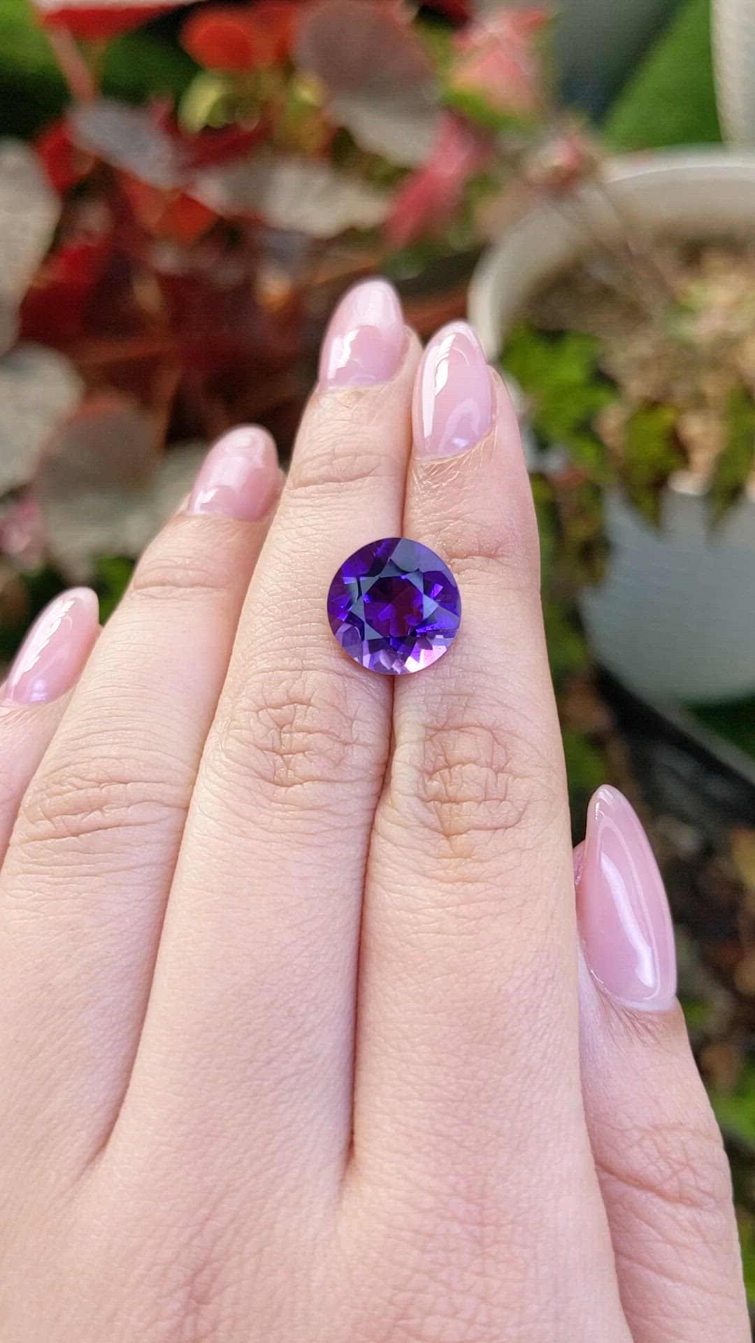5.69 Ct. Purple Amethyst from Brazil Size Video