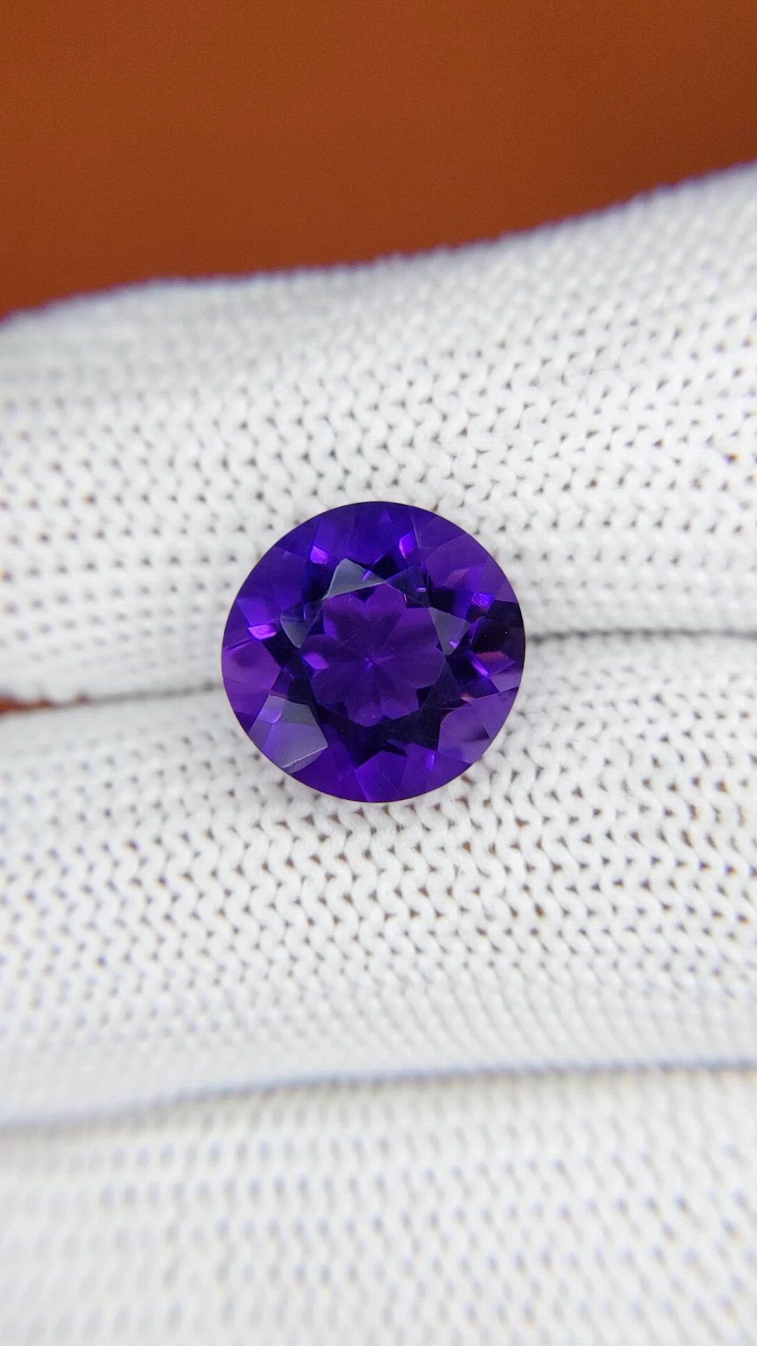 5.69 Ct. Purple Amethyst from Brazil Size Video