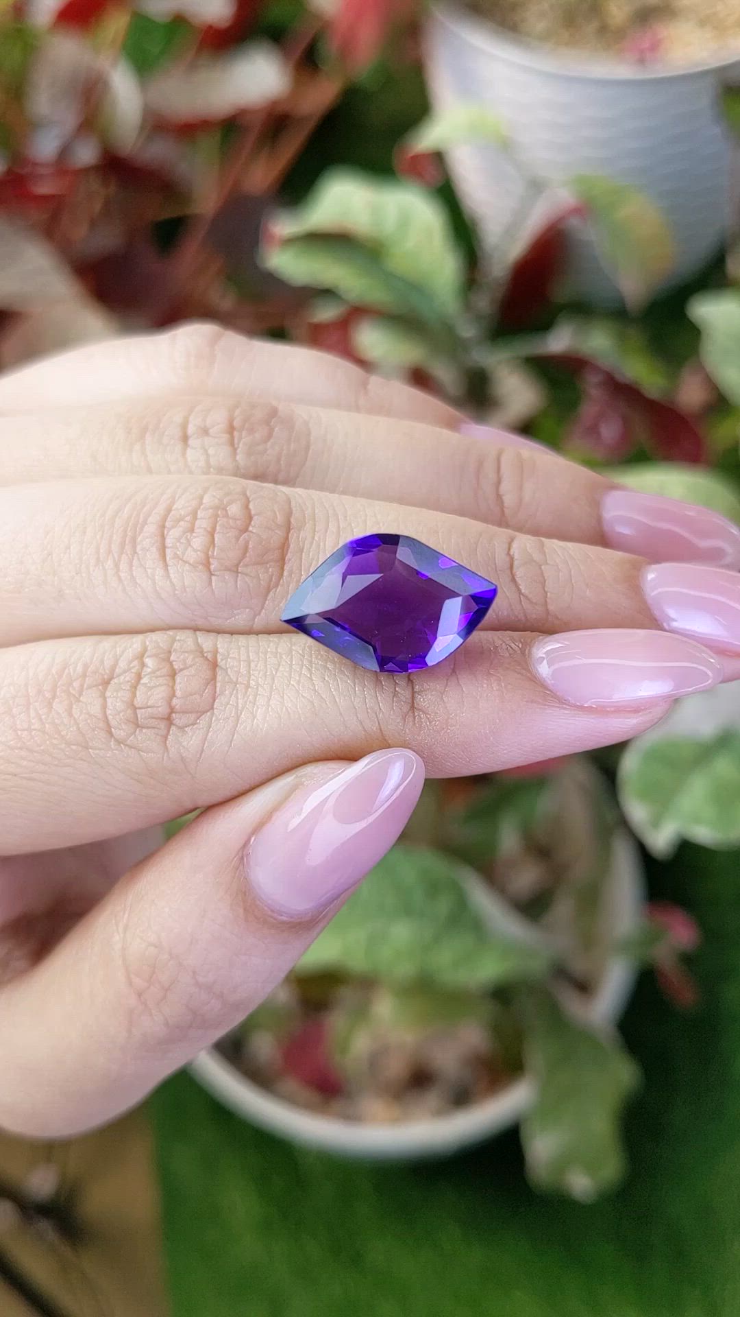 11.22 Ct. Purple Amethyst from Brazil Size Video