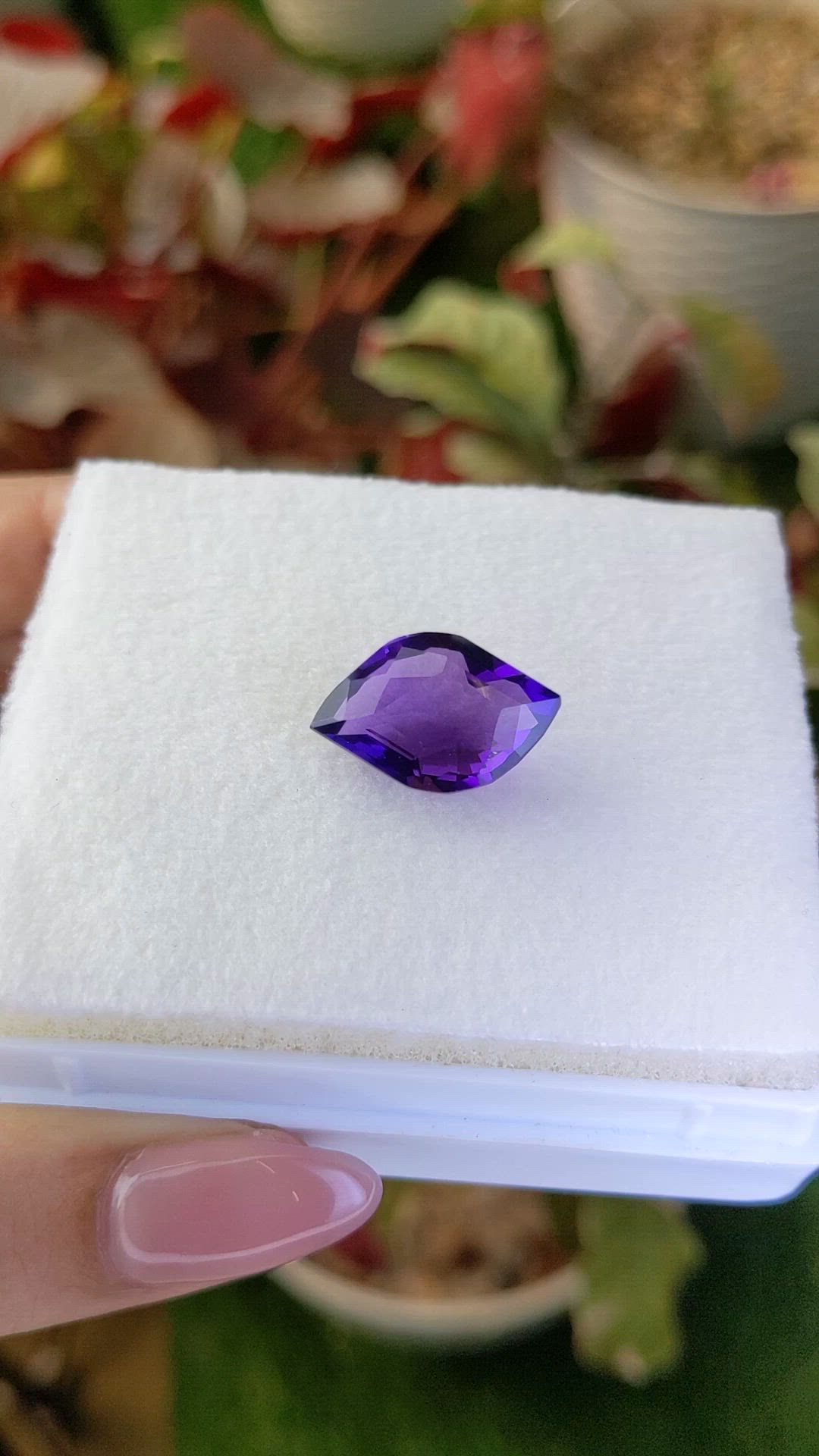 11.22 Ct. Purple Amethyst from Brazil Size Video