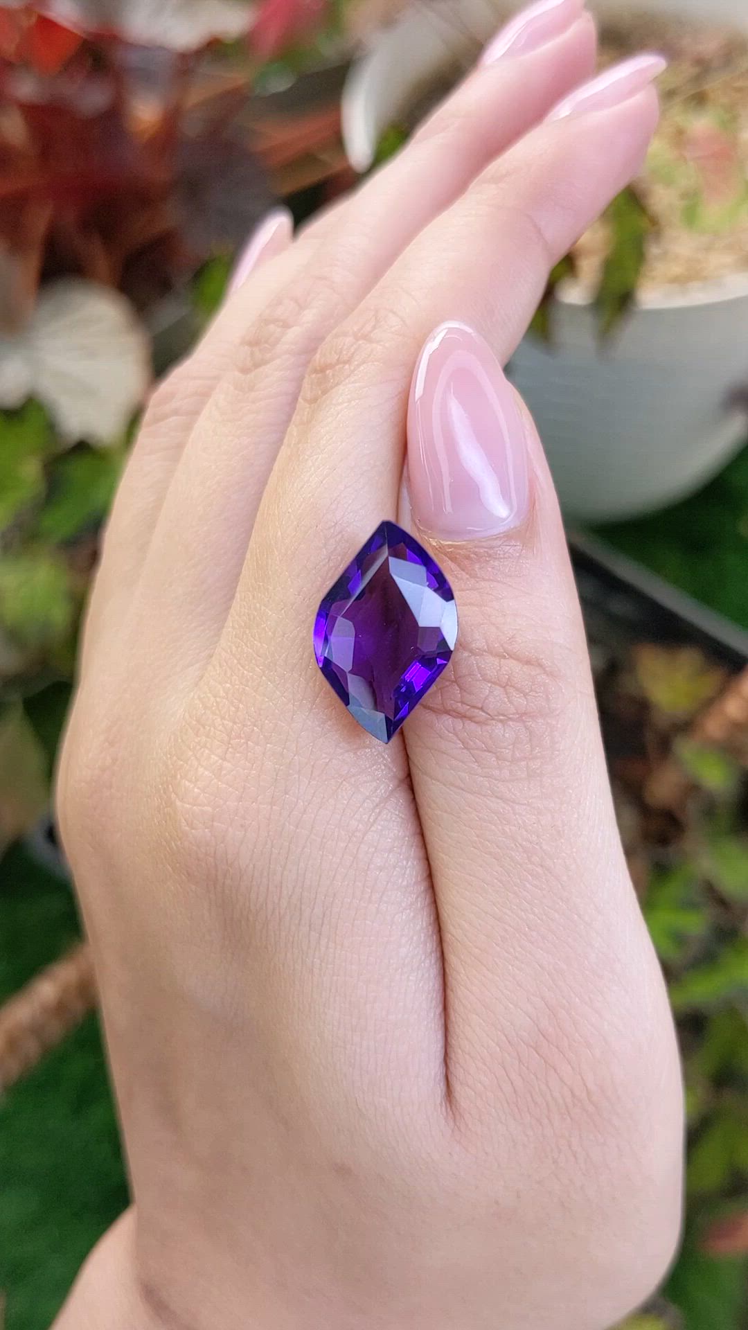11.22 Ct. Purple Amethyst from Brazil Size Video