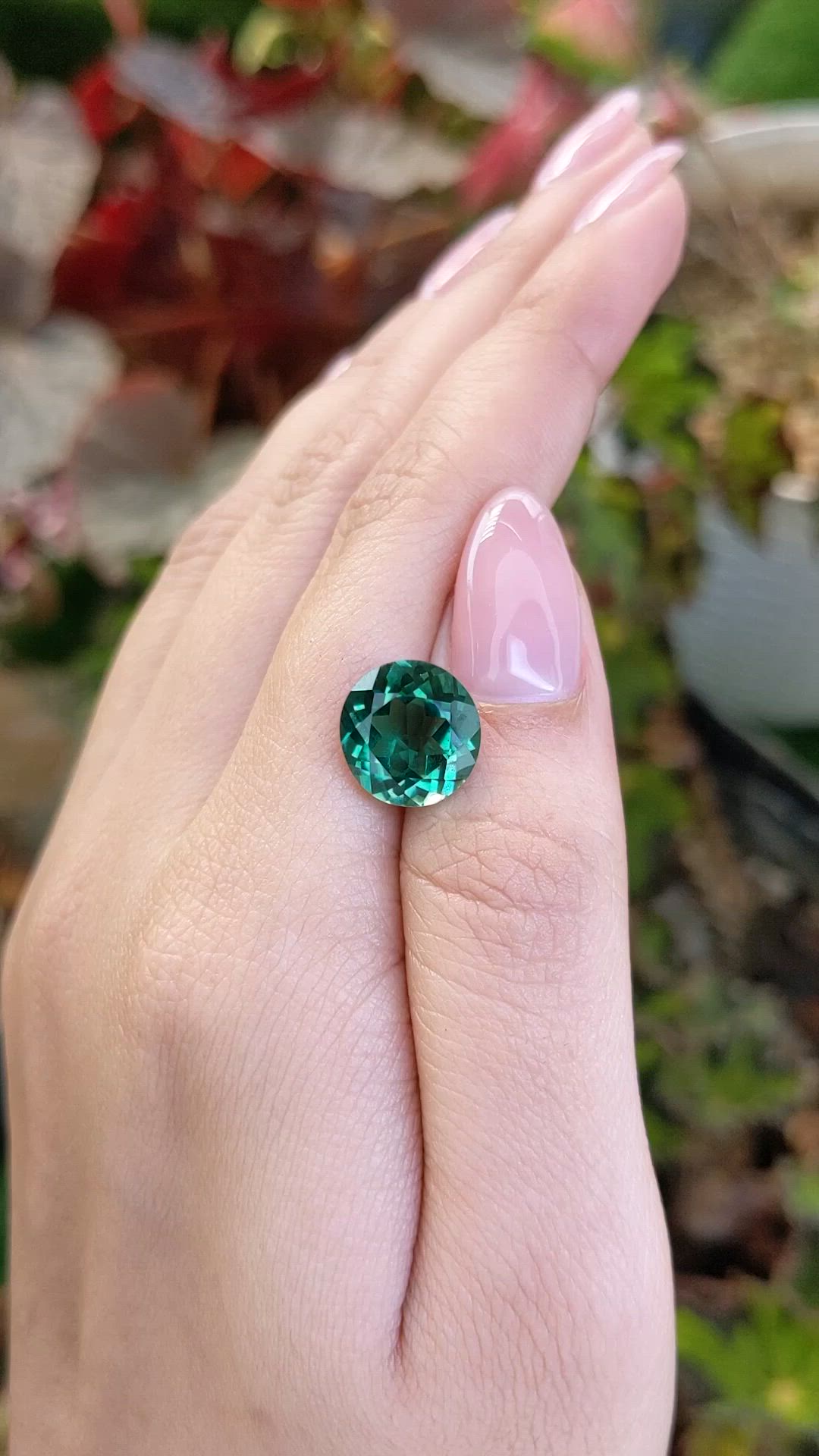4.60 Ct. Bluish Green Prasiolite from Brazil Size Video
