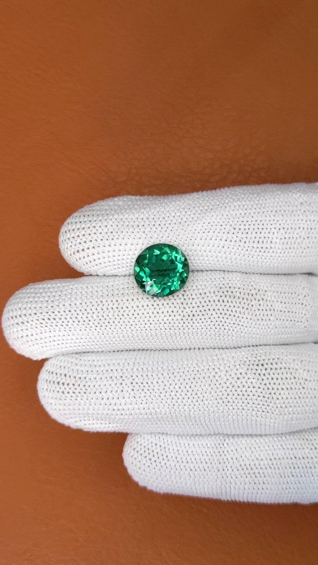 4.60 Ct. Bluish Green Prasiolite from Brazil Size Video