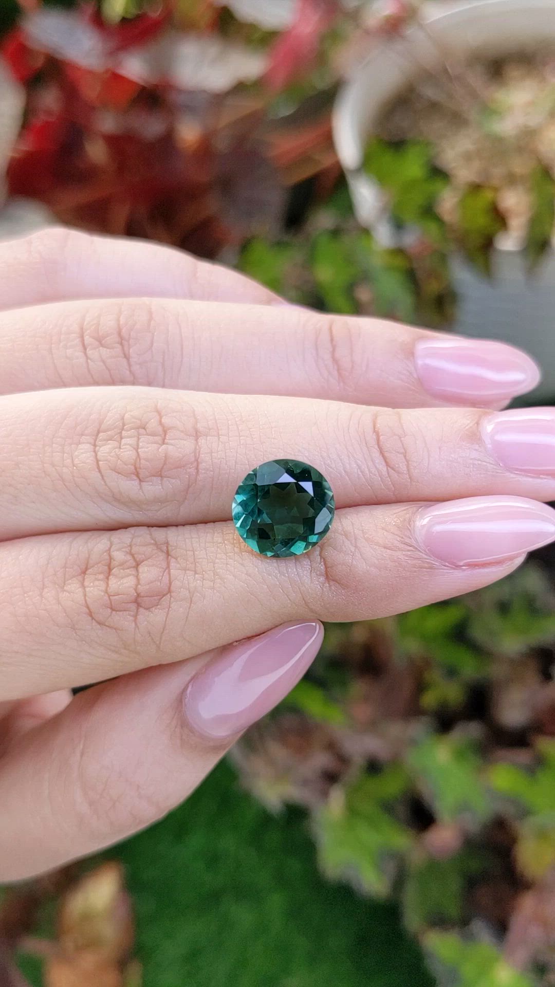4.60 Ct. Bluish Green Prasiolite from Brazil Size Video