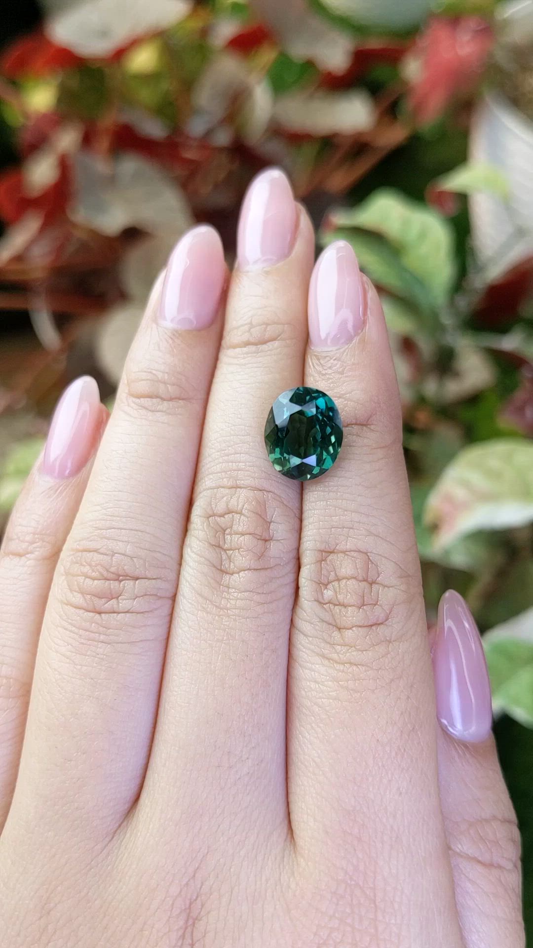 5.15 Ct. Bluish Green Prasiolite from Brazil Size Video