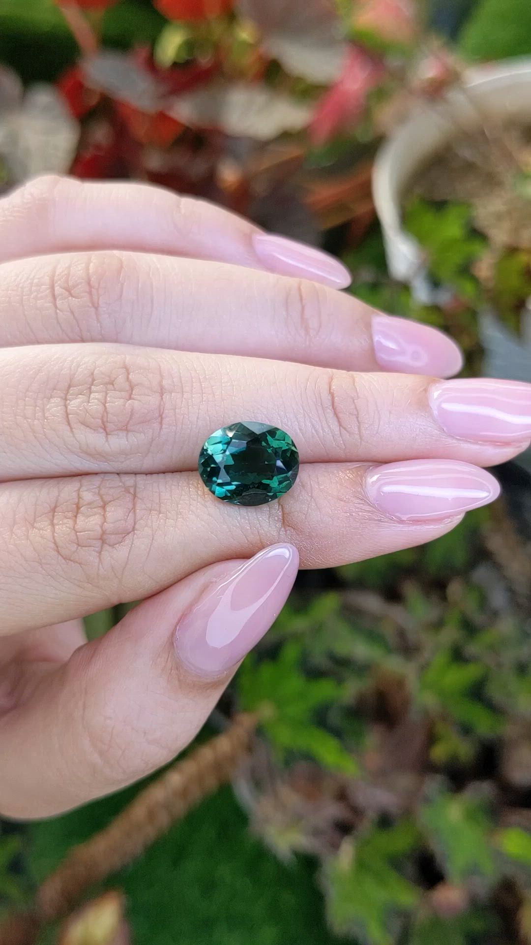 5.15 Ct. Bluish Green Prasiolite from Brazil Size Video