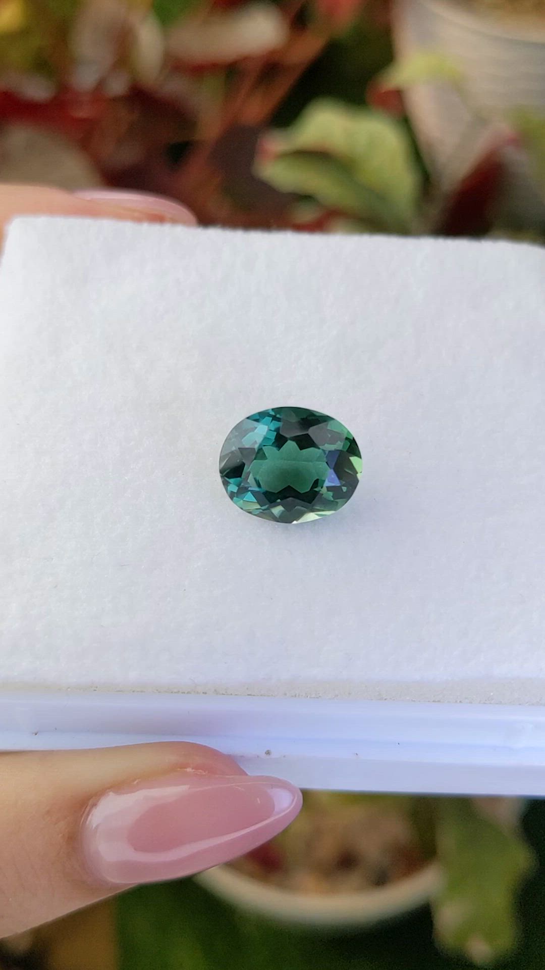 5.99 Ct. Bluish Green Prasiolite from Brazil Size Video
