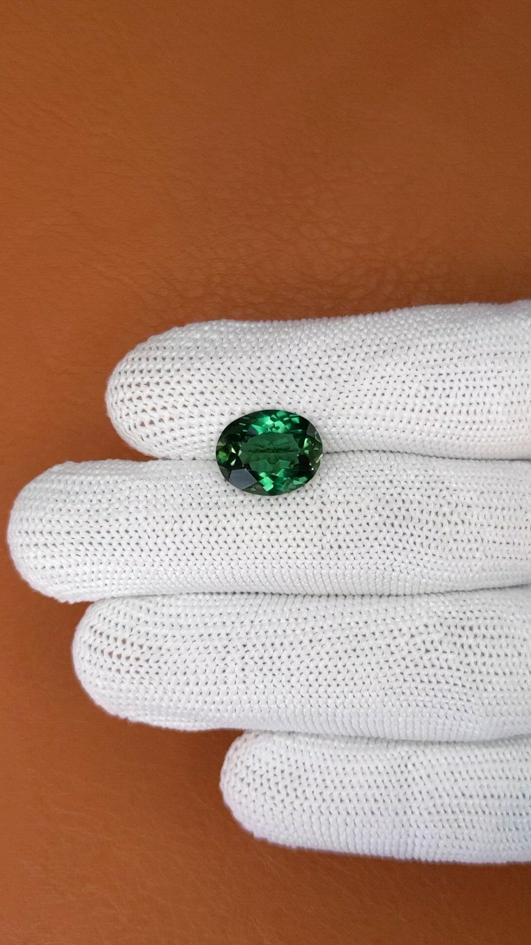 4.75 Ct. Bluish Green Prasiolite from Brazil Size Video