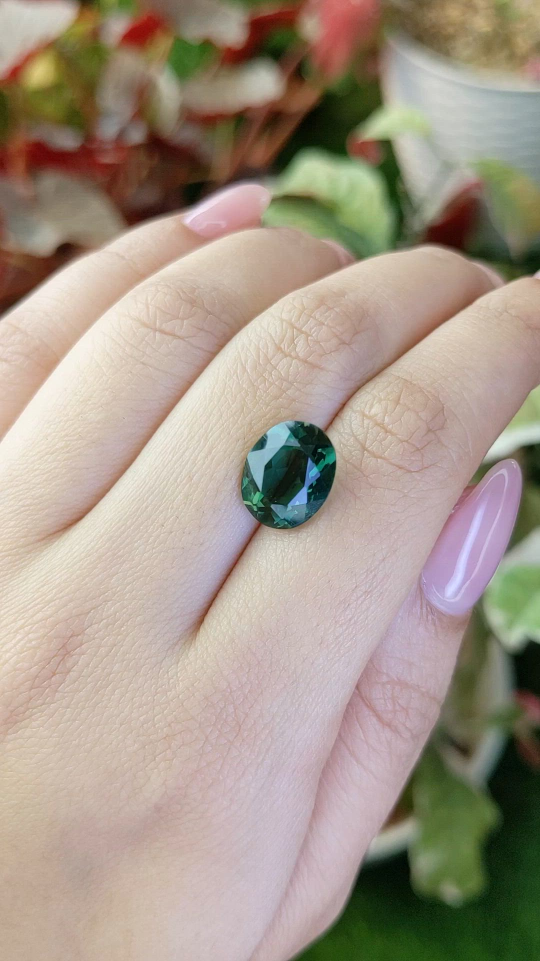 4.75 Ct. Bluish Green Prasiolite from Brazil Size Video