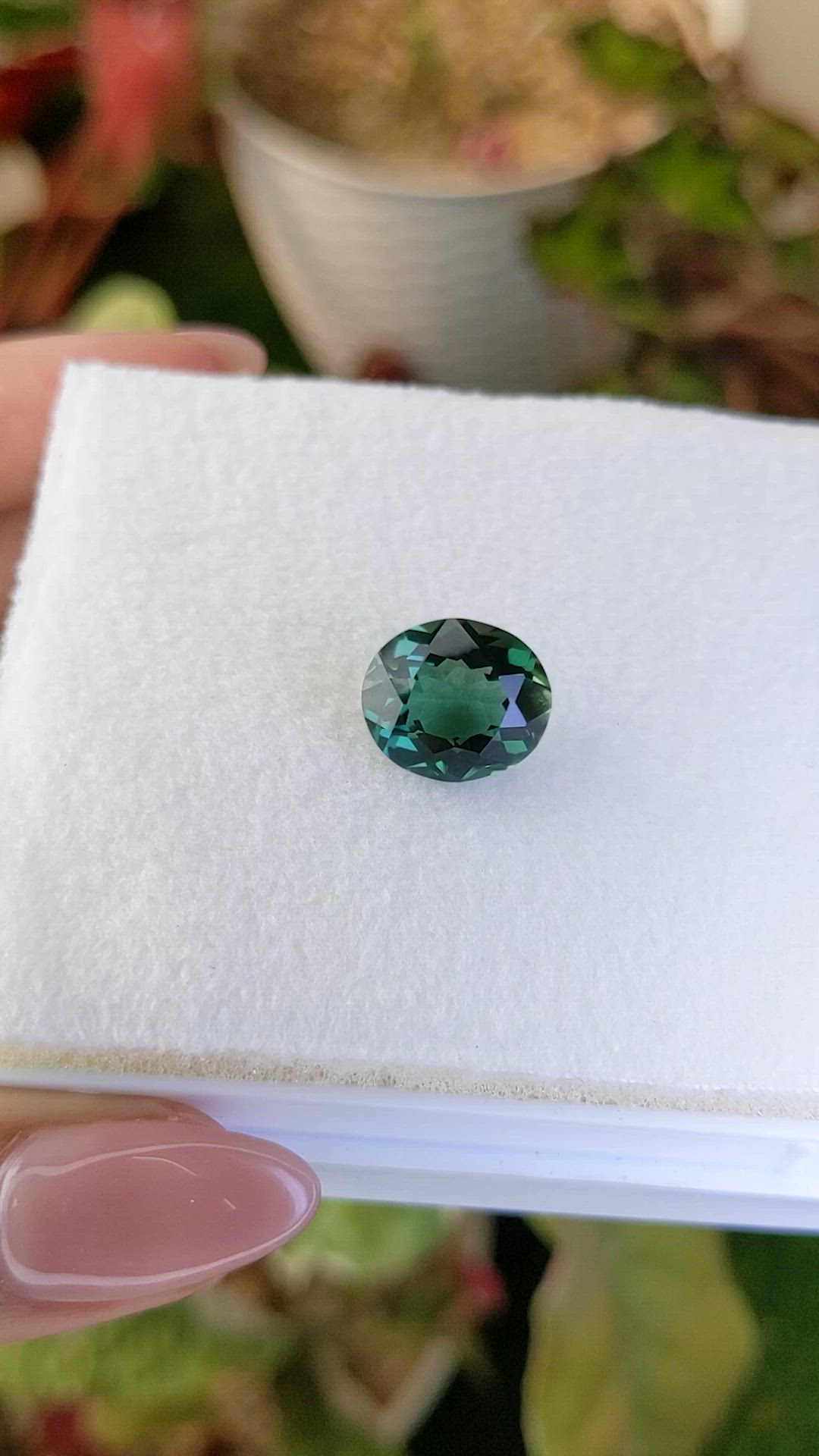 5.34 Ct. Bluish Green Prasiolite from Brazil Size Video