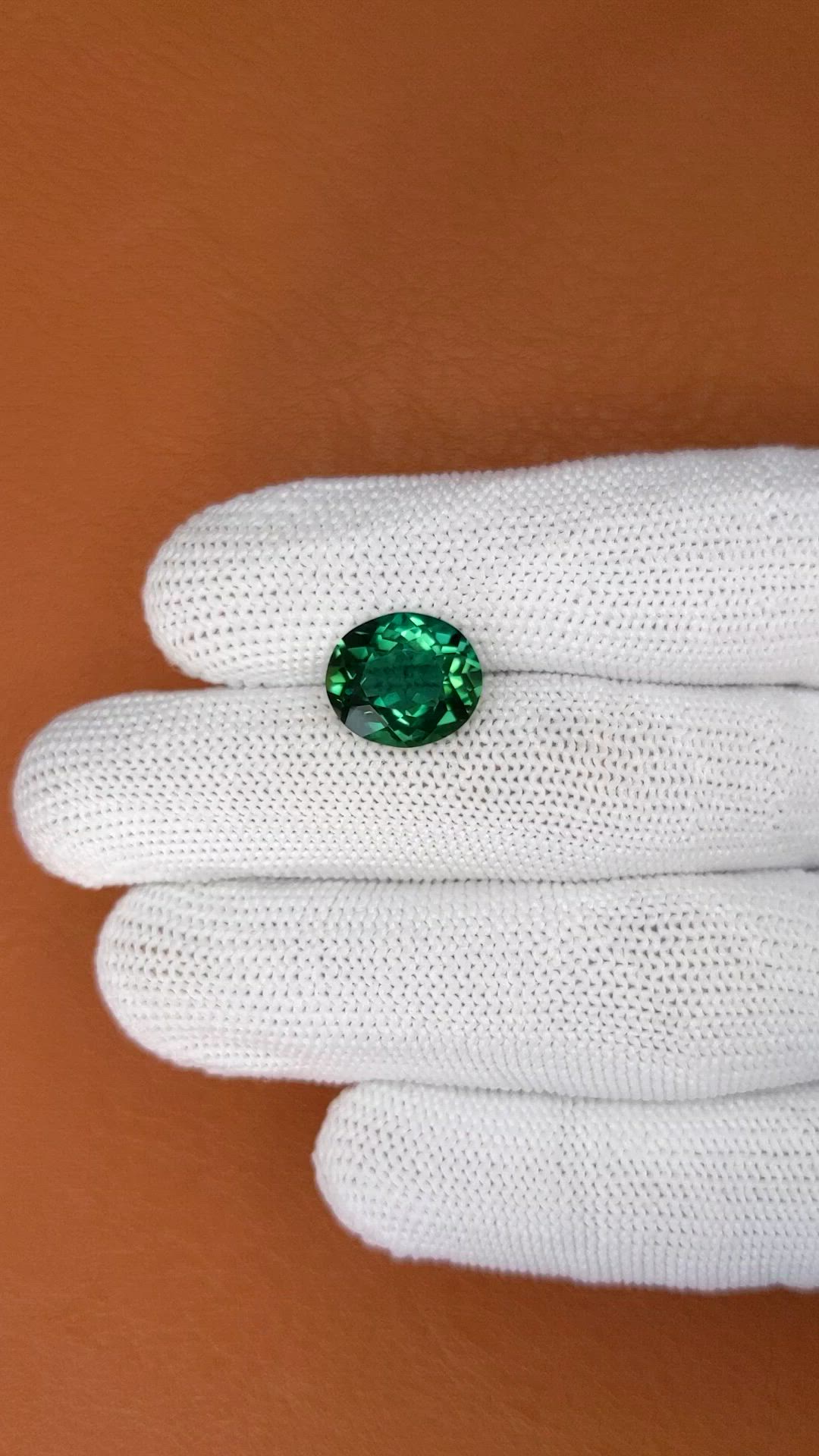 5.34 Ct. Bluish Green Prasiolite from Brazil Size Video