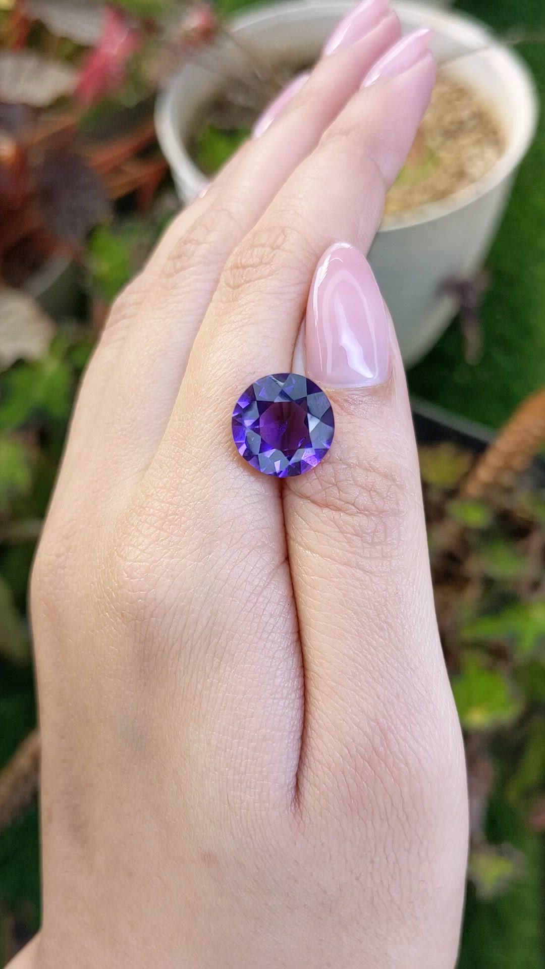6.25 Ct. Purple Amethyst from Brazil Size Video