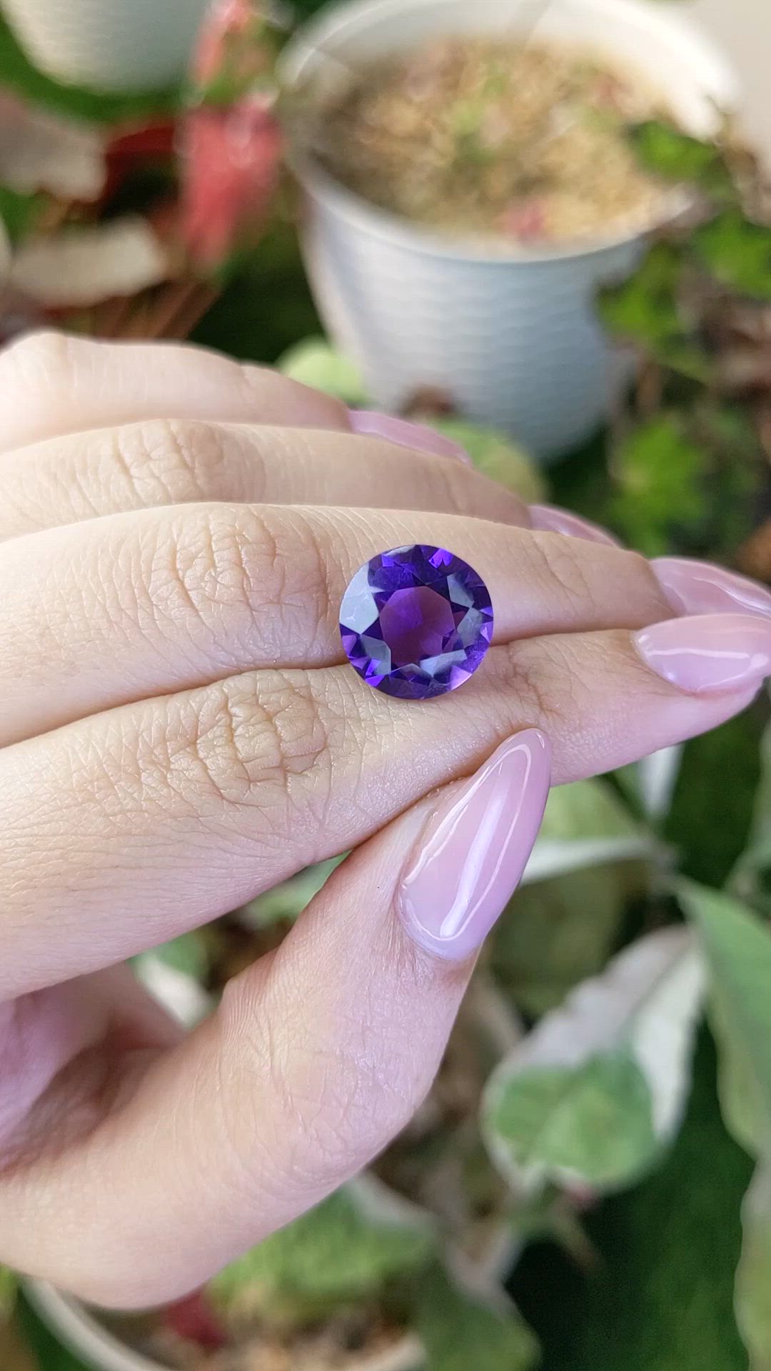 6.25 Ct. Purple Amethyst from Brazil Size Video