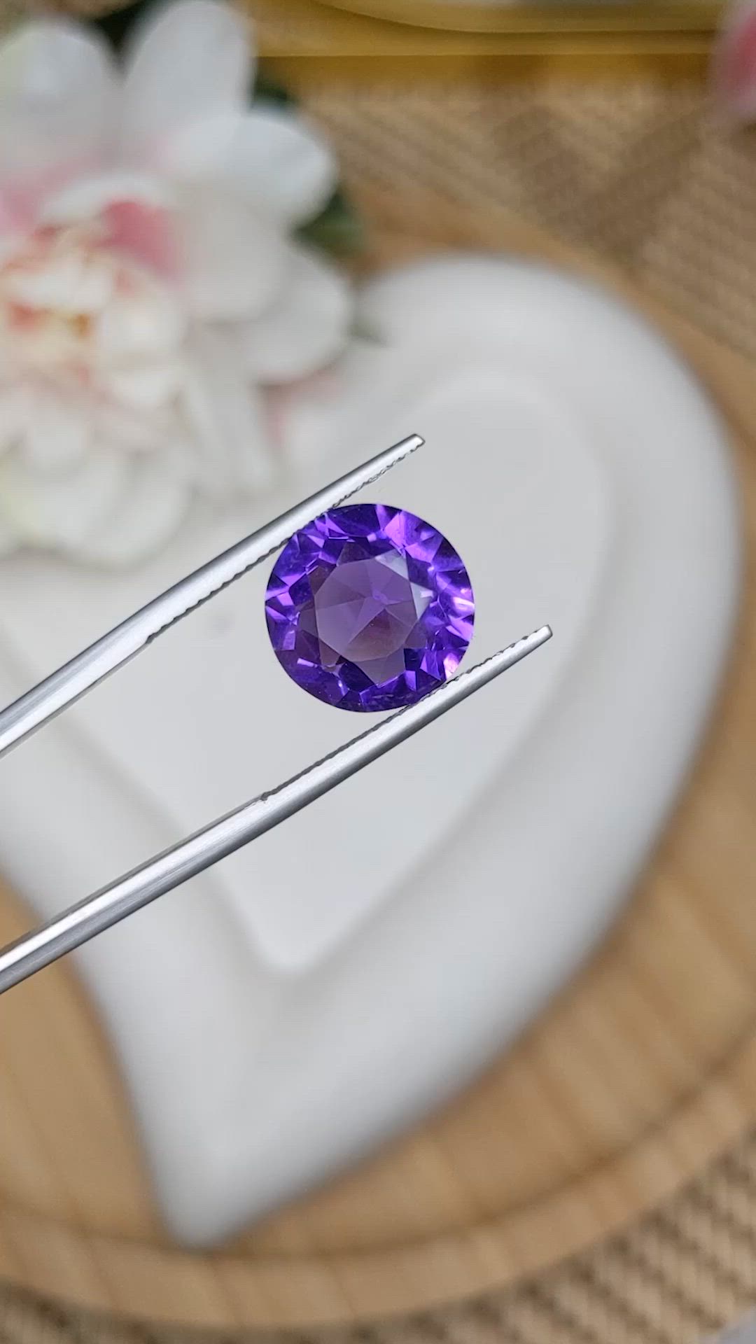 6.25 Ct. Purple Amethyst from Brazil Size Video