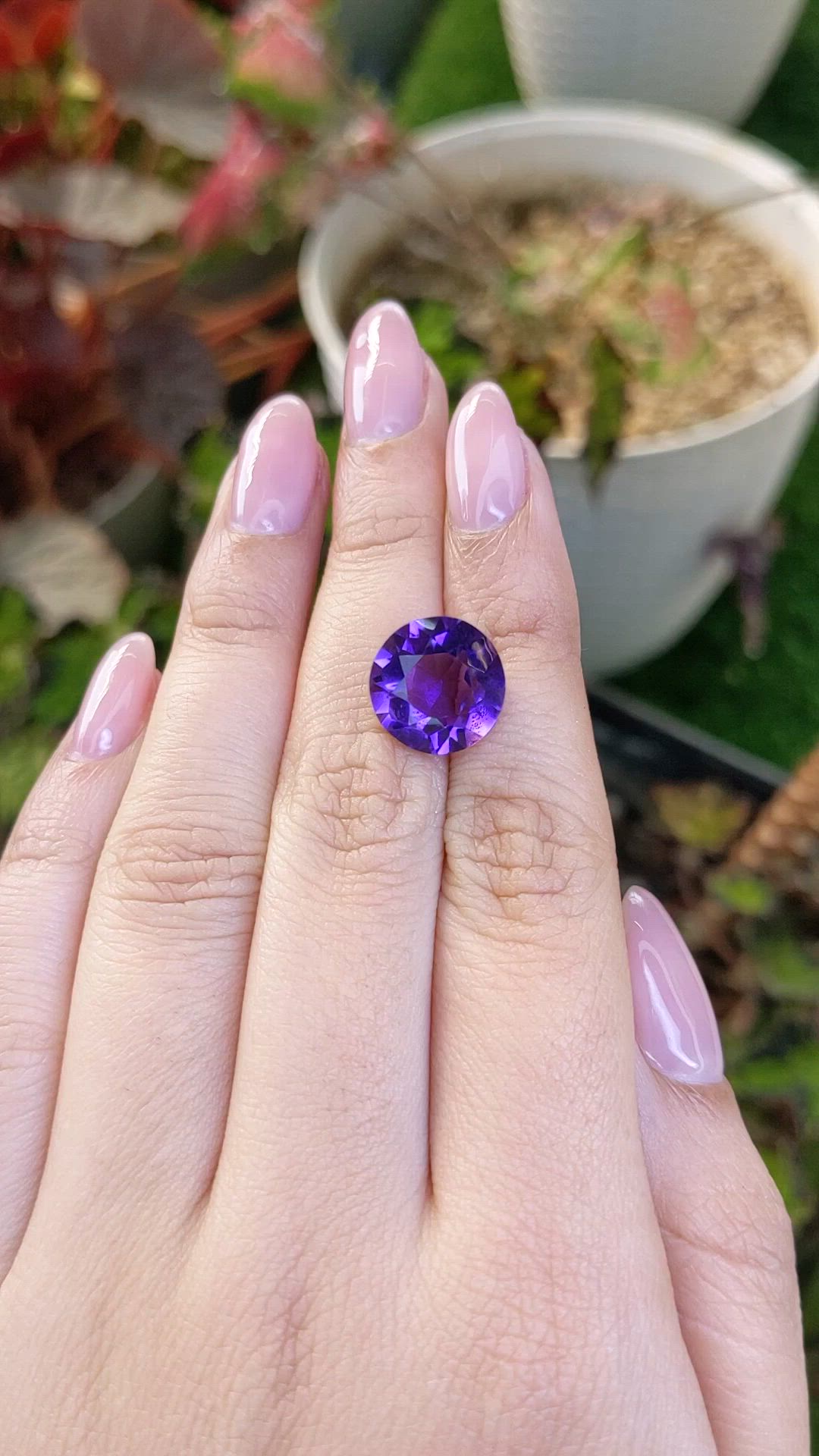 6.25 Ct. Purple Amethyst from Brazil Size Video