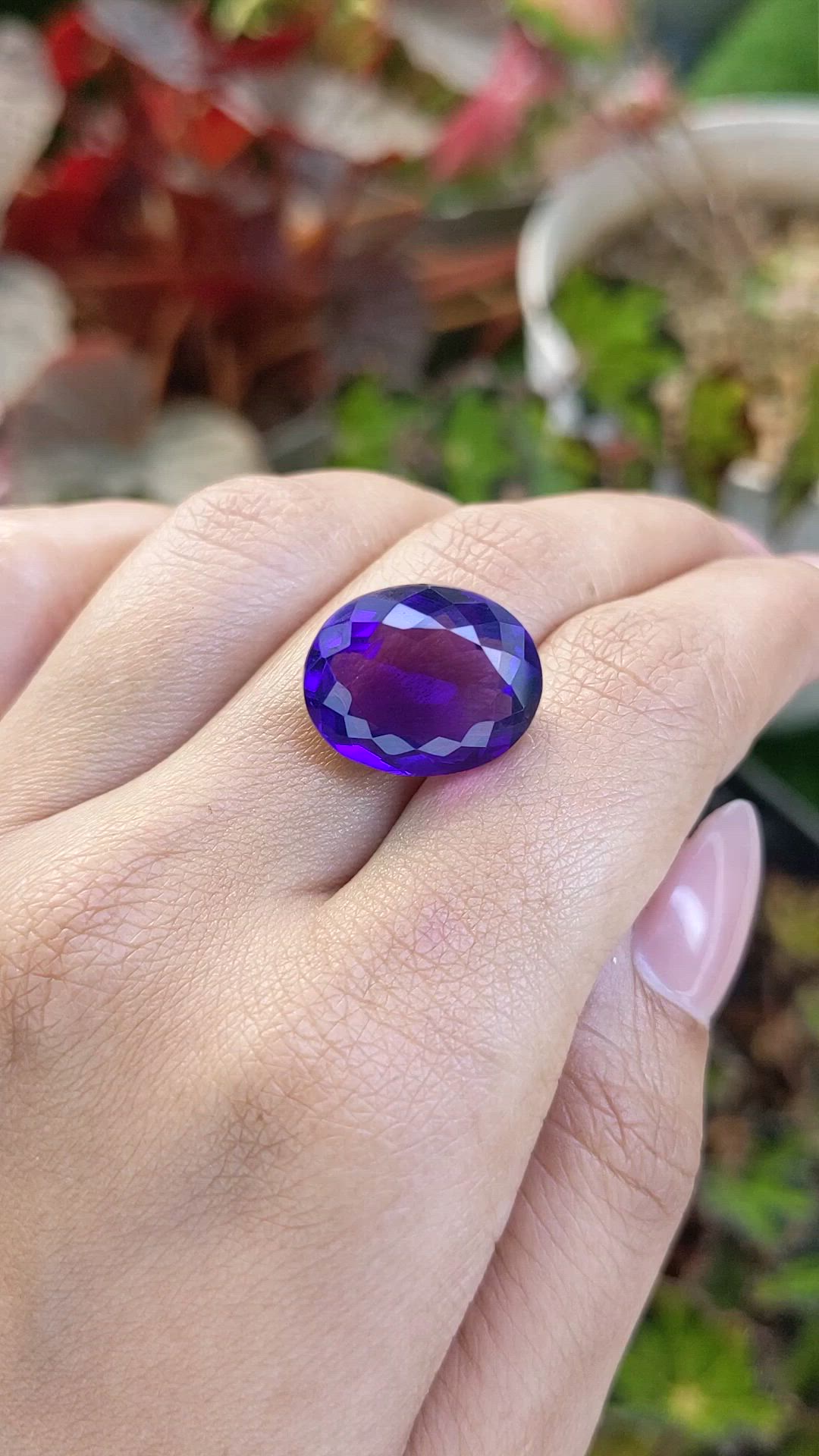 14.12 Ct. Purple Amethyst from Brazil Size Video