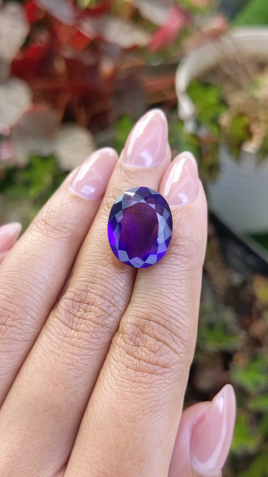 14.12 Ct. Purple Amethyst from Brazil Size Video