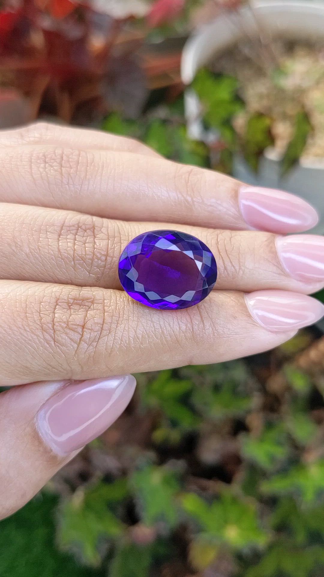 14.12 Ct. Purple Amethyst from Brazil Size Video