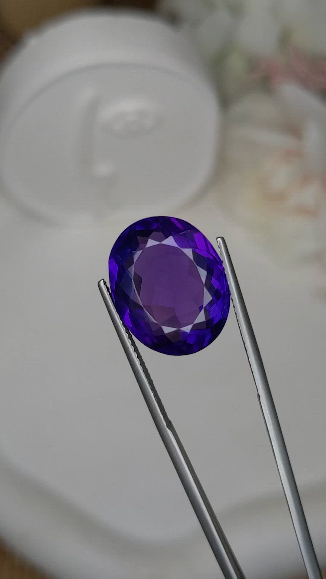 14.12 Ct. Purple Amethyst from Brazil Size Video