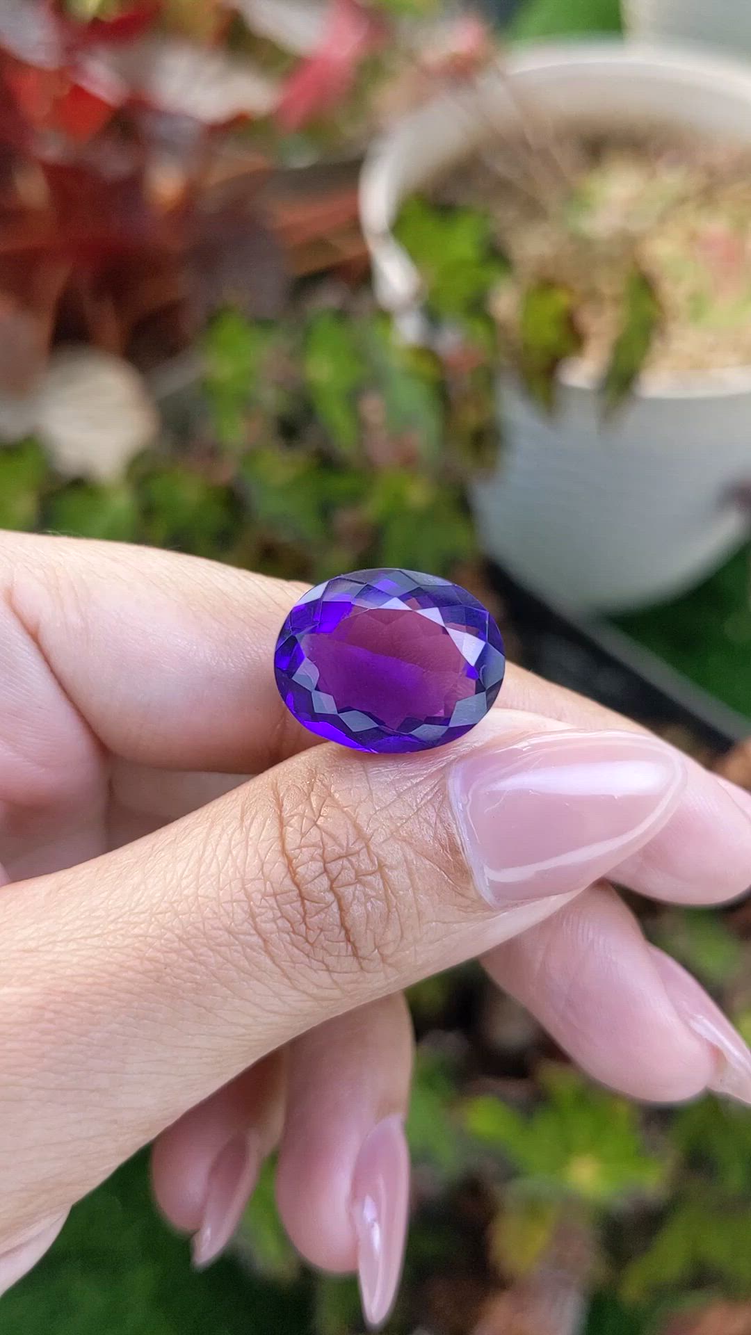 14.12 Ct. Purple Amethyst from Brazil Size Video