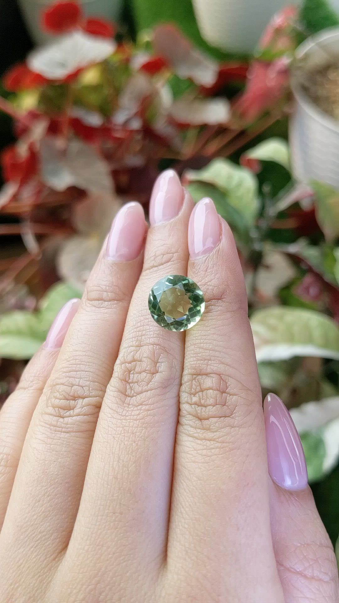 5.93 Ct. Mint Green Prasiolite from Brazil Size Video