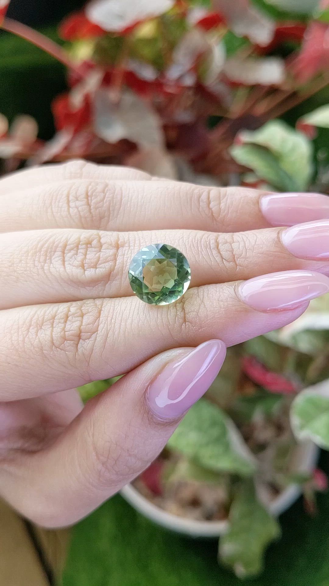 5.93 Ct. Mint Green Prasiolite from Brazil Size Video