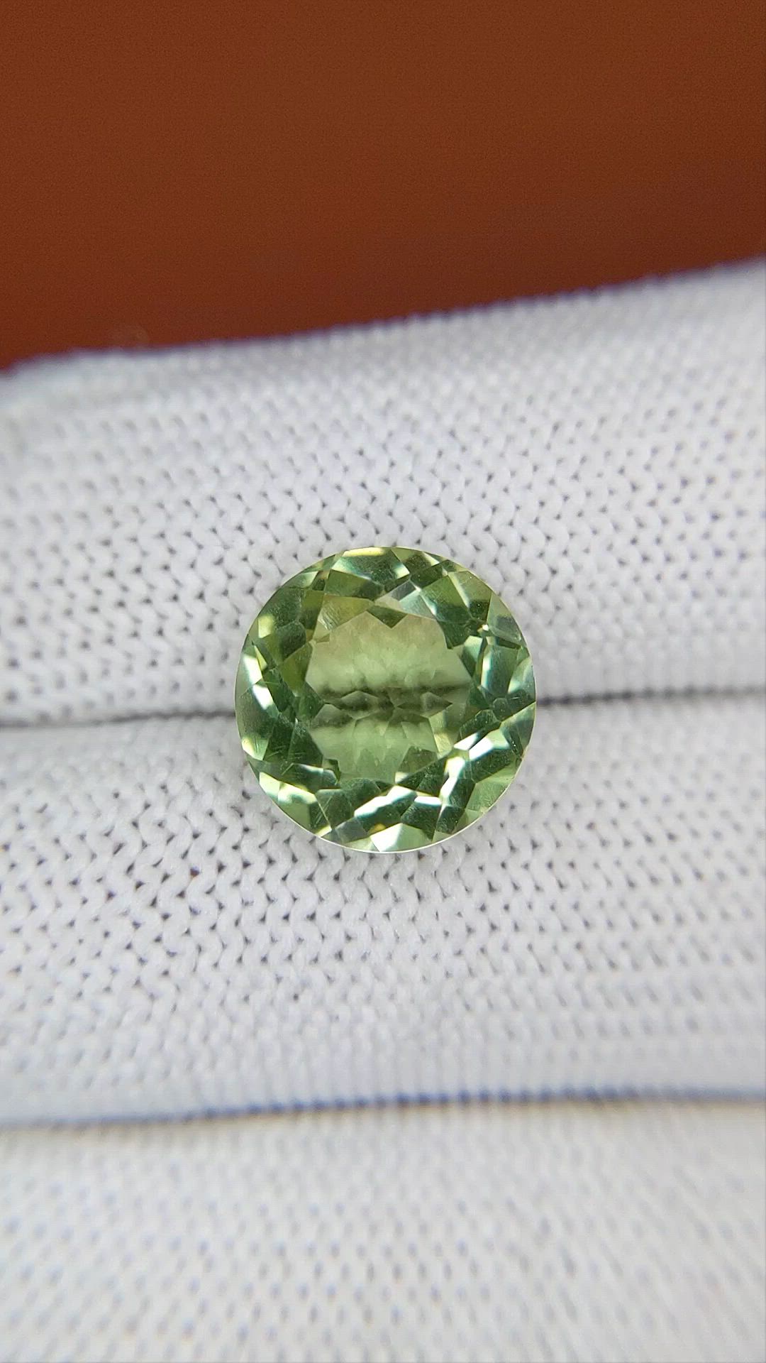 5.93 Ct. Mint Green Prasiolite from Brazil Size Video