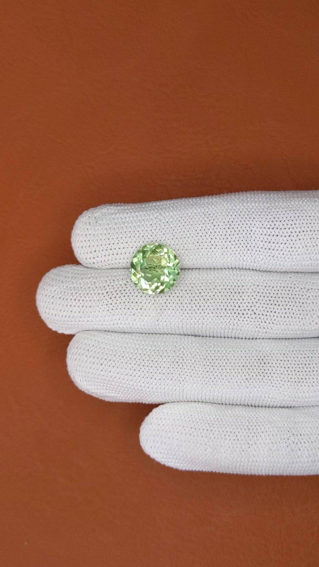5.93 Ct. Mint Green Prasiolite from Brazil Size Video