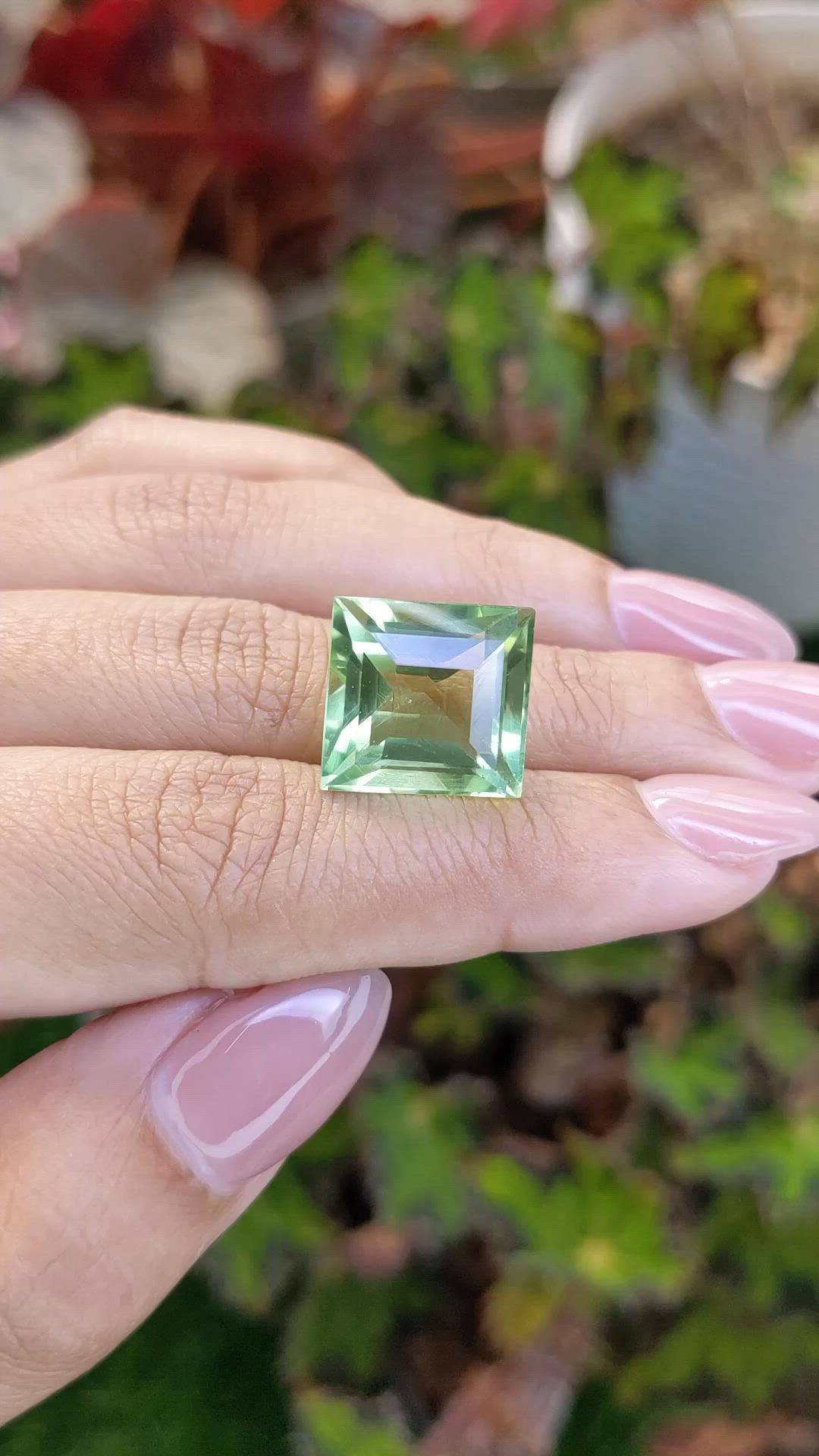 14.26 Ct. Green Prasiolite from Brazil Size Video