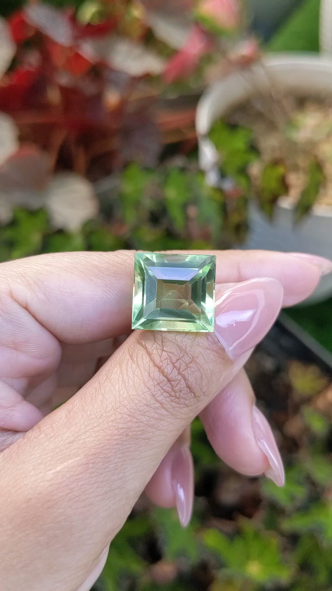 14.26 Ct. Green Prasiolite from Brazil Size Video