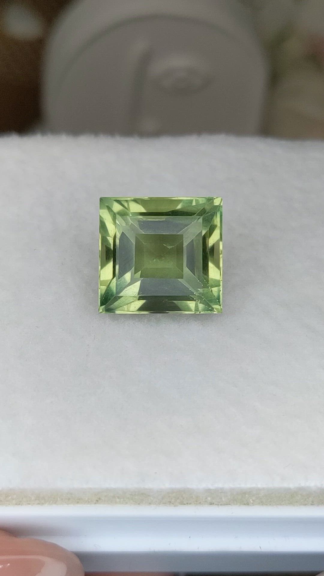 14.26 Ct. Green Prasiolite from Brazil Size Video