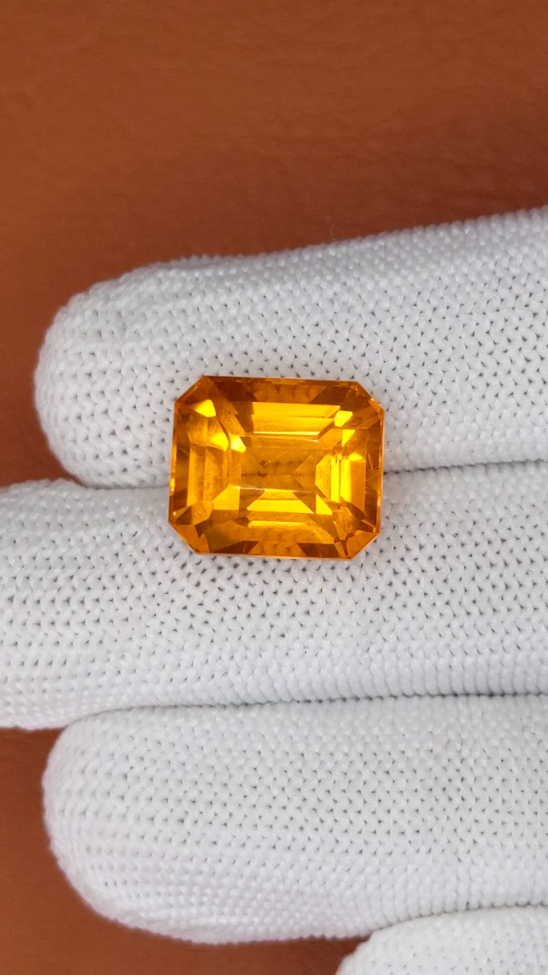 11.58 Ct. Orange Citrine from Brazil Size Video